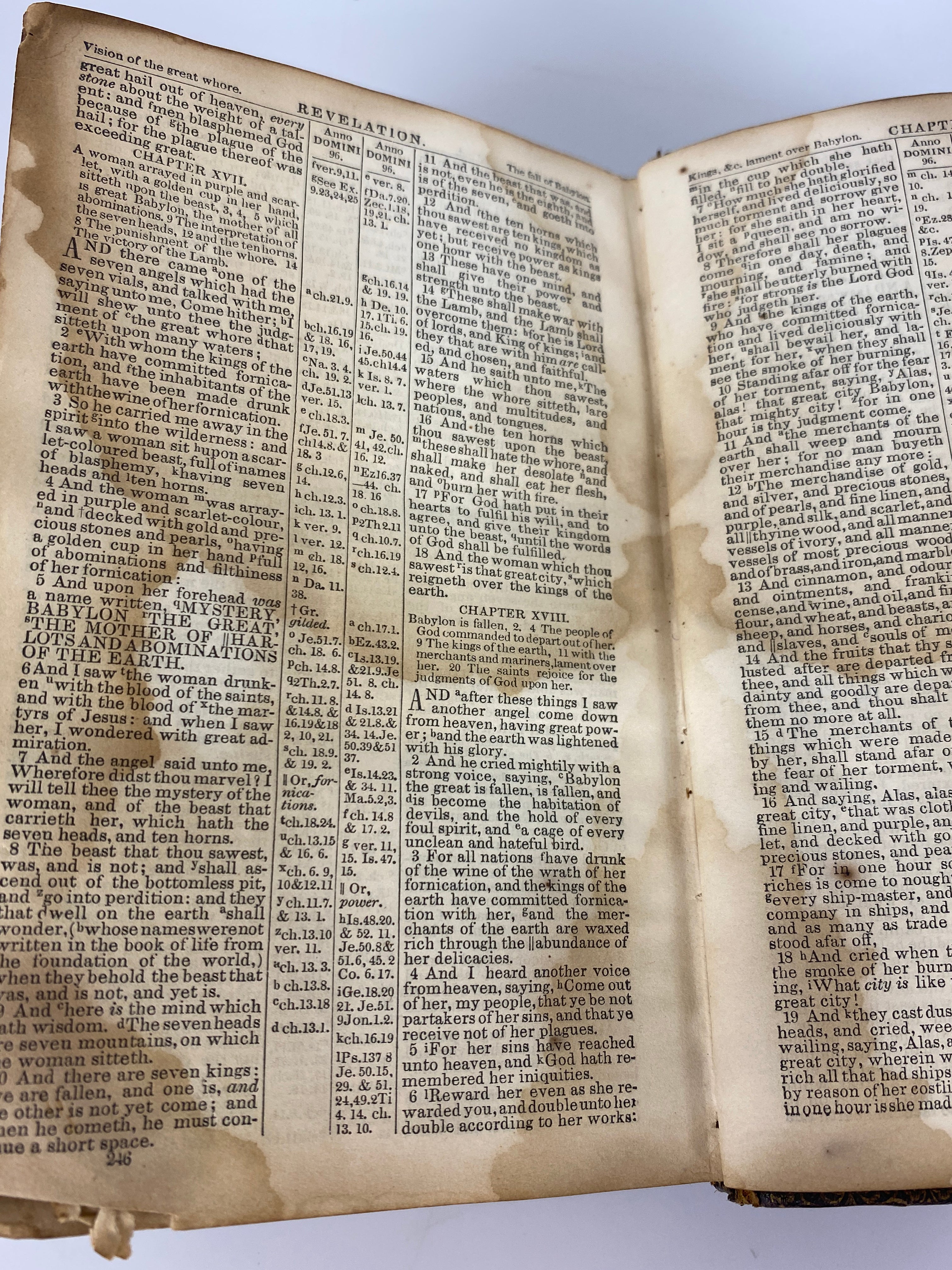 The Holy Bible Old & New Testaments 1856 American Bible Society Antique HC