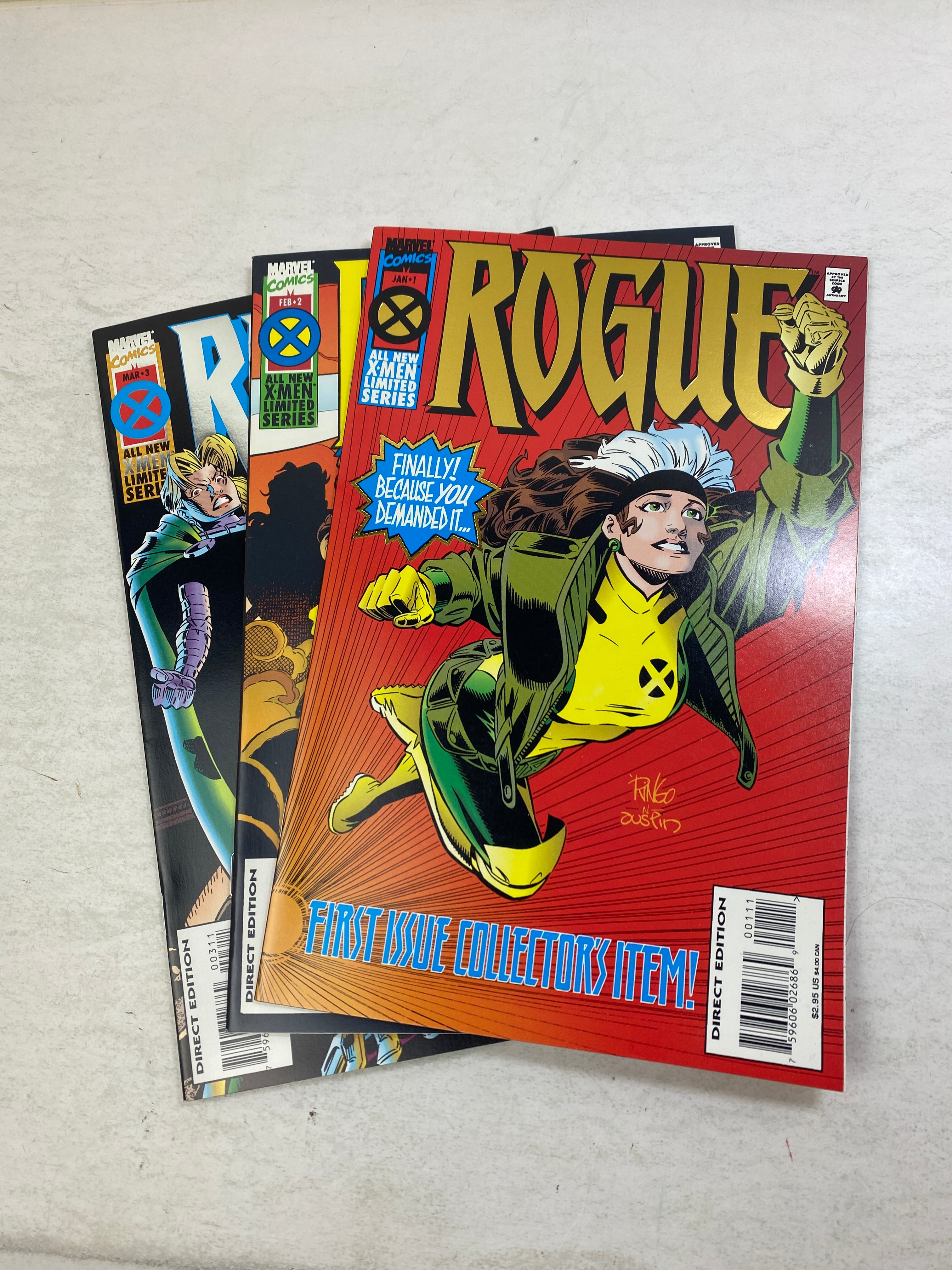 Lot of 3 Rogue Marvel Comics 1995