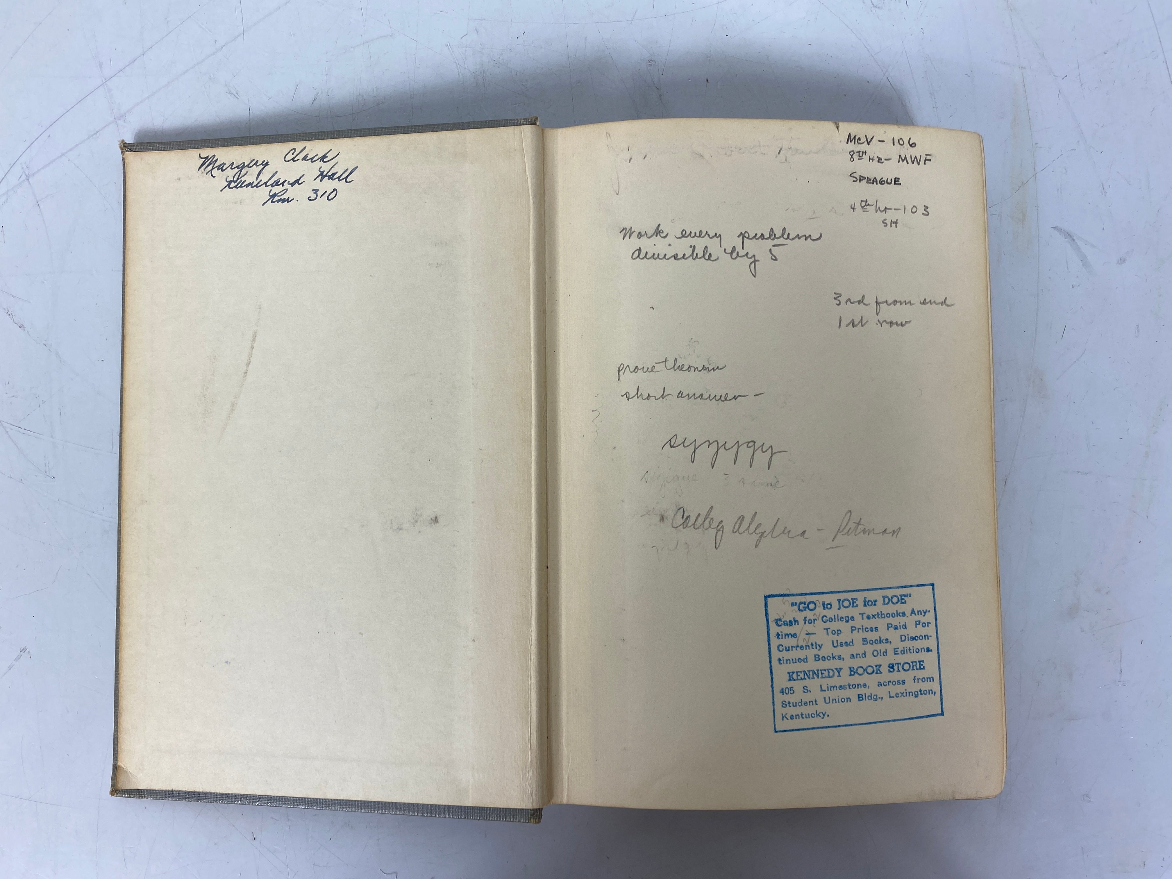2 Vintage Textbooks: Solid Geometry/Non-Euclidean Geometry 1945-50 HC