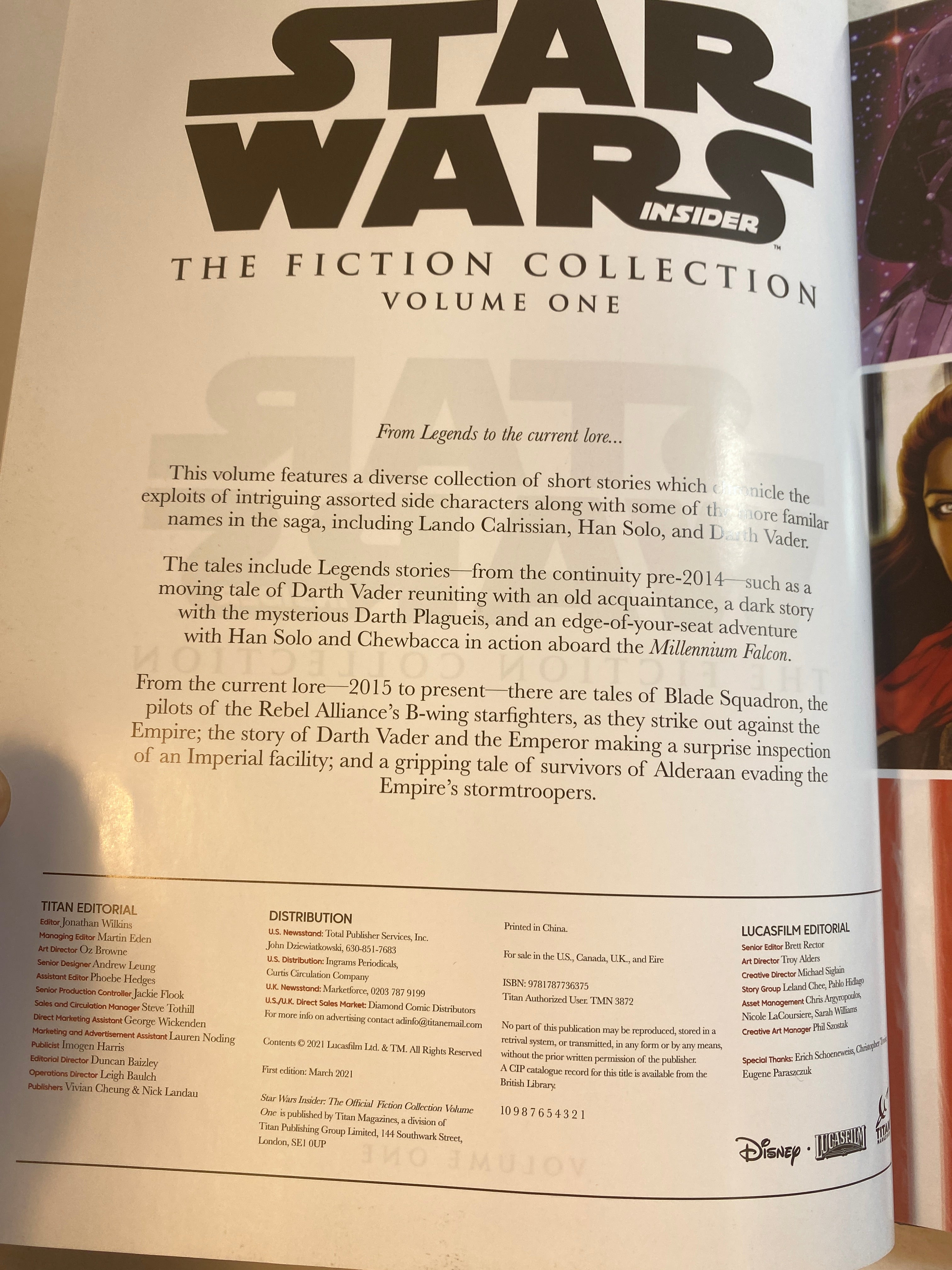 Lot of 2 Star Wars Insider Legends Fiction Collection Vols 1-2 2021