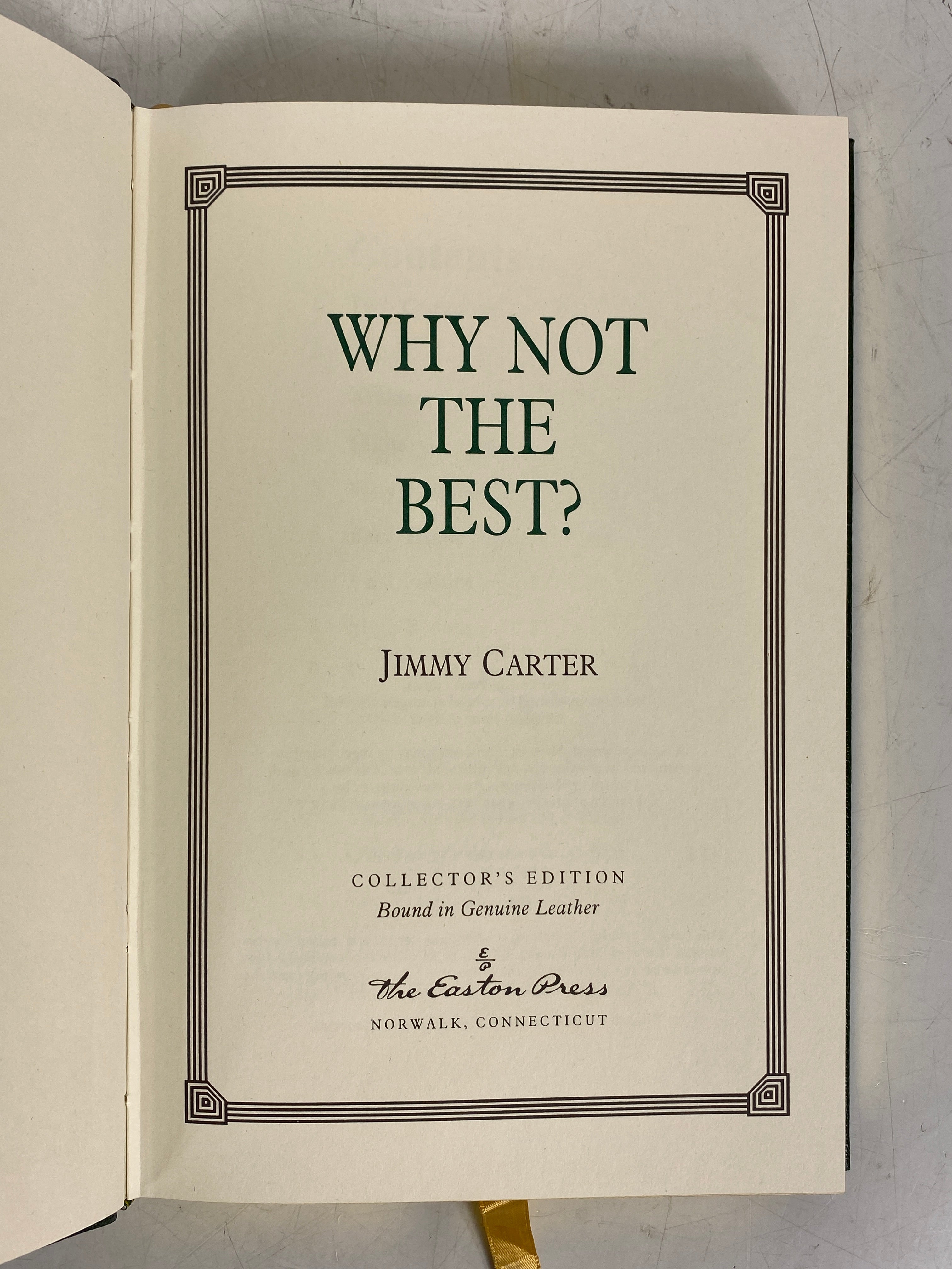 7 Volume Set: Jimmy Carter Selected Writings Easton Press Signed Leather Bound