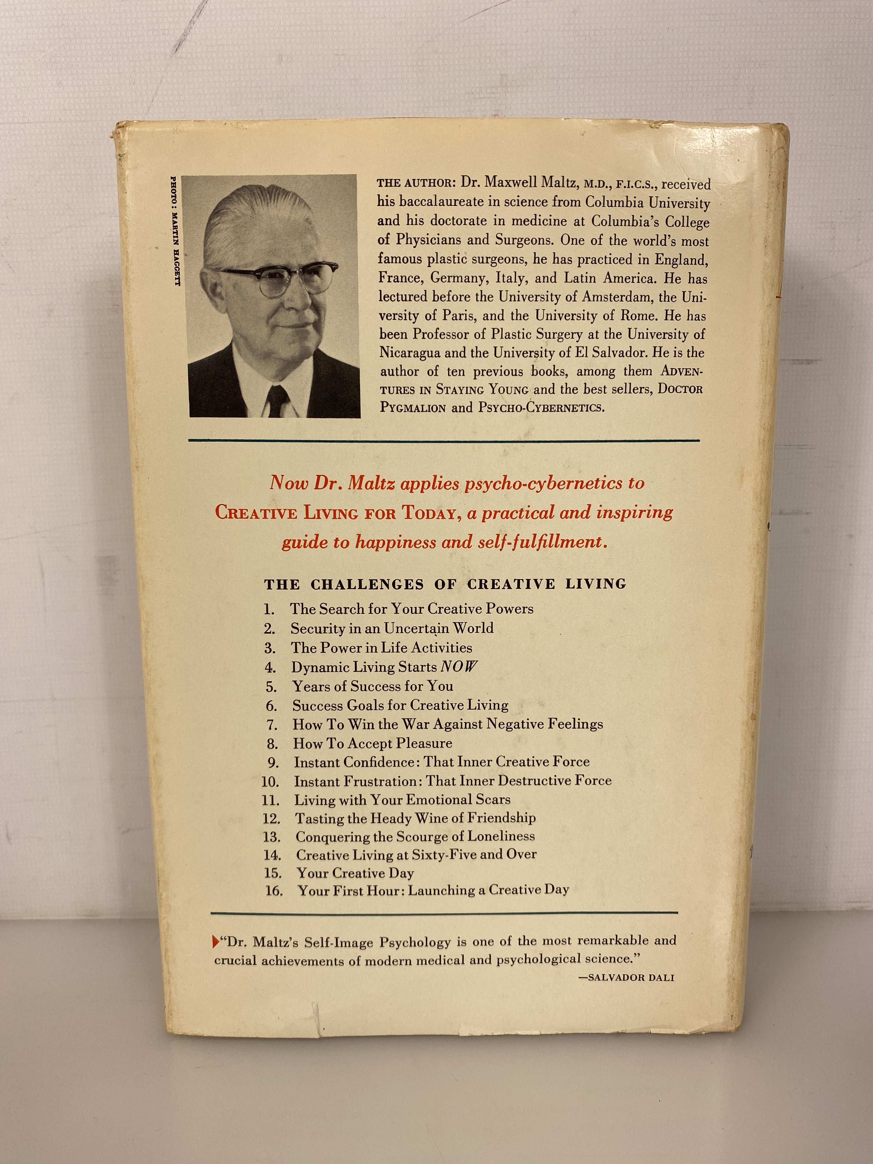 Creative Living for Today Maxwell Maltz Psycho-Cybernetics 1967 2nd Print HCDJ