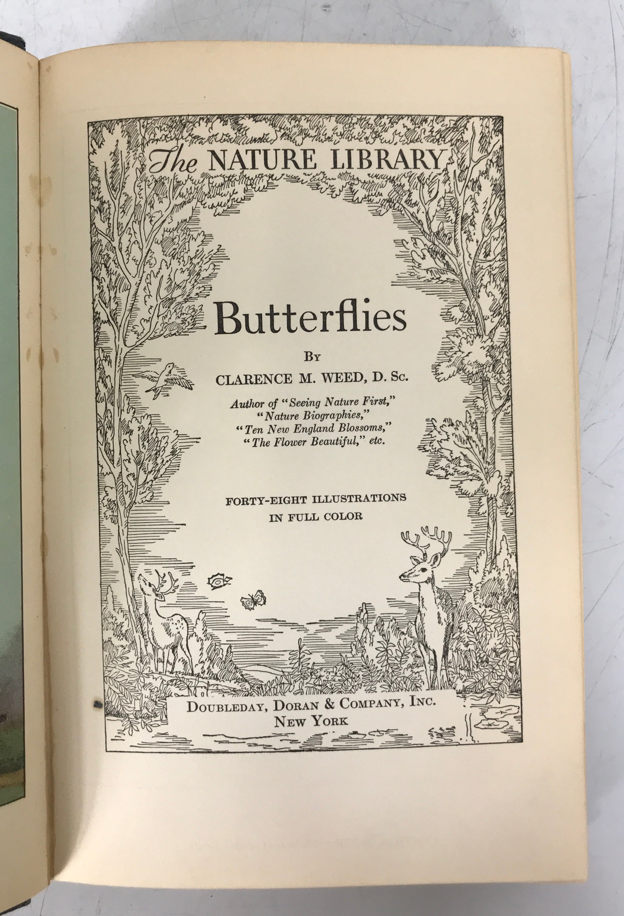 The Nature Library Butterflies by Clarence Weed 1926 Antique HC Ex-Library