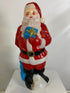 1971 Santa with Blue Present 33" Plastic Blow Mold by Empire Plastic Corp.