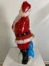 1971 Santa with Blue Present 33" Plastic Blow Mold by Empire Plastic Corp.