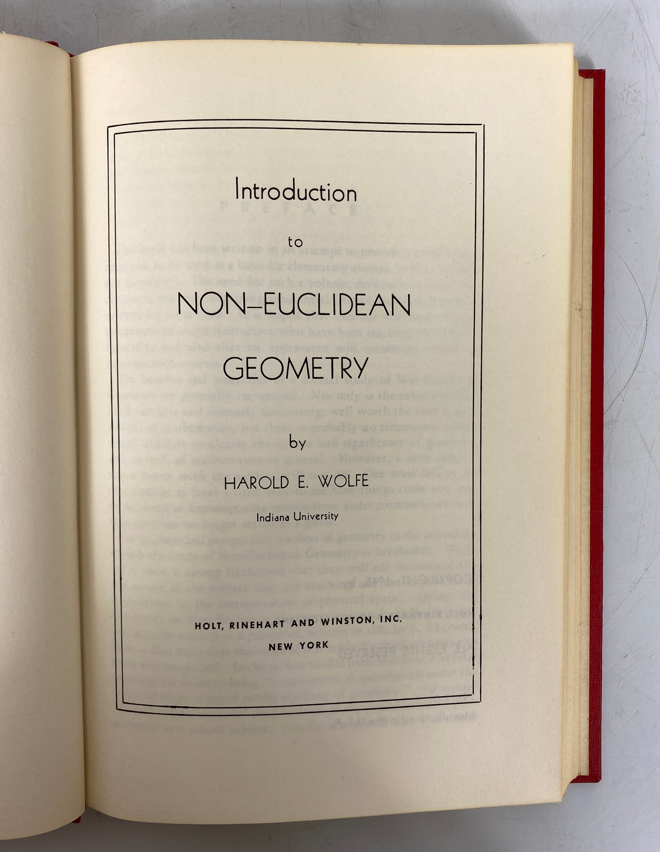 2 Vintage Textbooks: Solid Geometry/Non-Euclidean Geometry 1945-50 HC