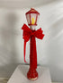 1969 Pair of Red Lamp Posts 38" Plastic Blow Mold by Empire Plastic Corp.