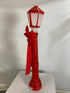 1969 Pair of Red Lamp Posts 38" Plastic Blow Mold by Empire Plastic Corp.