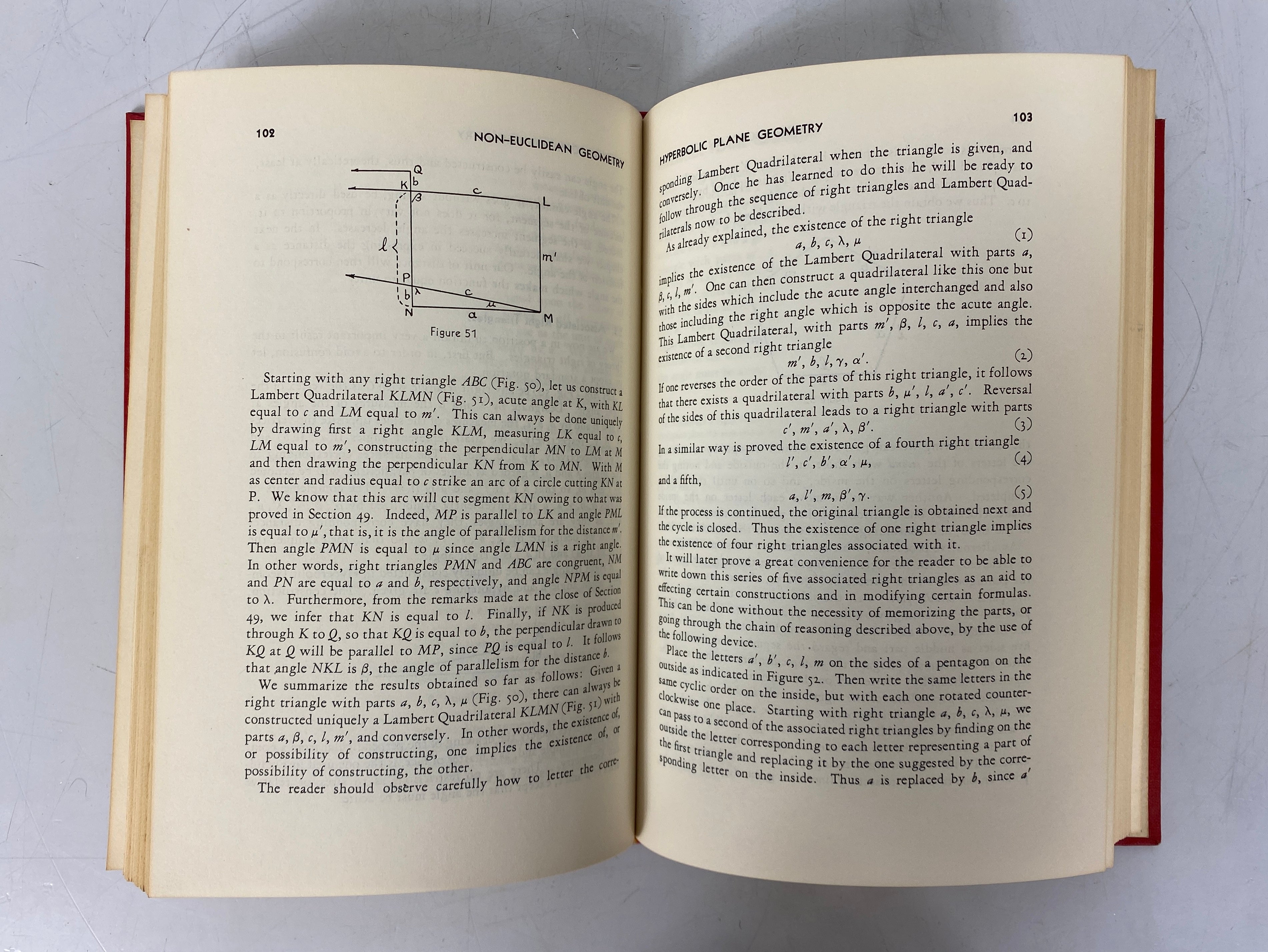 2 Vintage Textbooks: Solid Geometry/Non-Euclidean Geometry 1945-50 HC