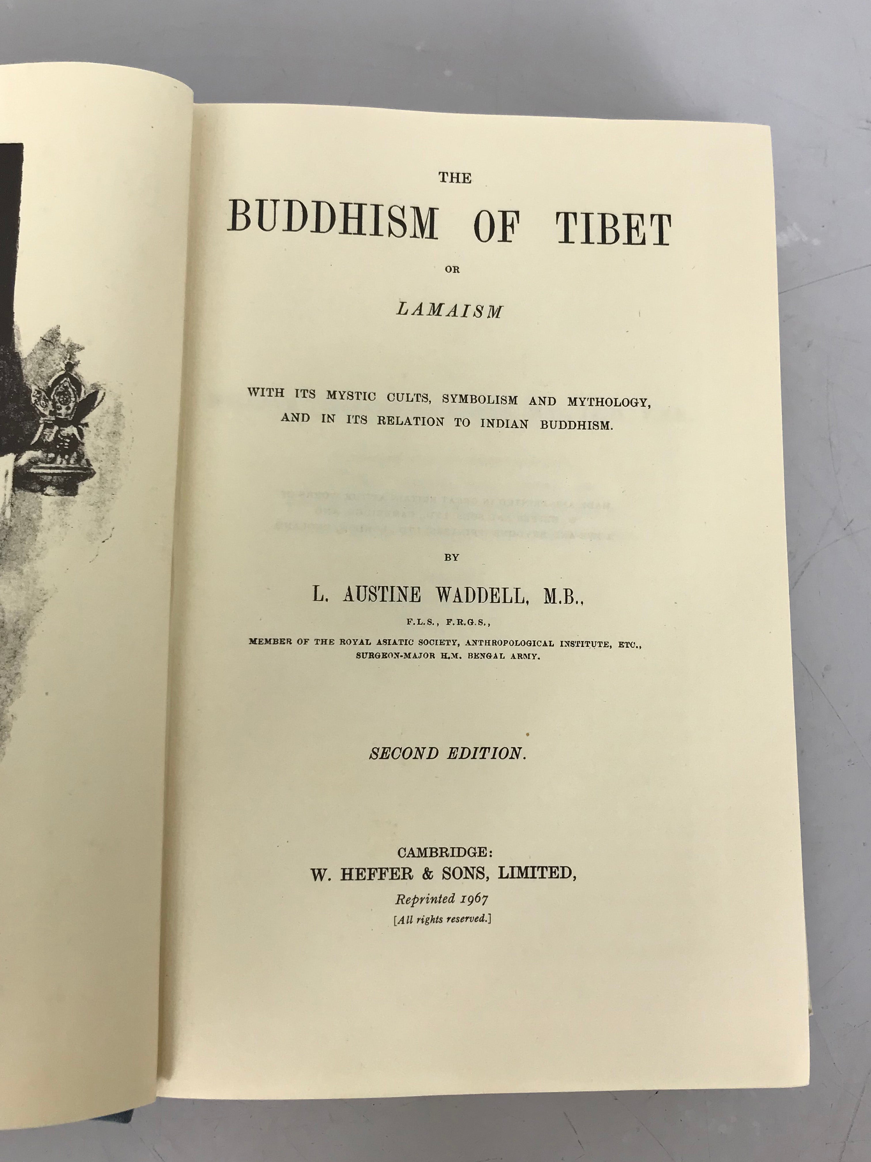 The Buddhism of Tibet or Lamaism by L.A. Waddell 1967 HC DJ