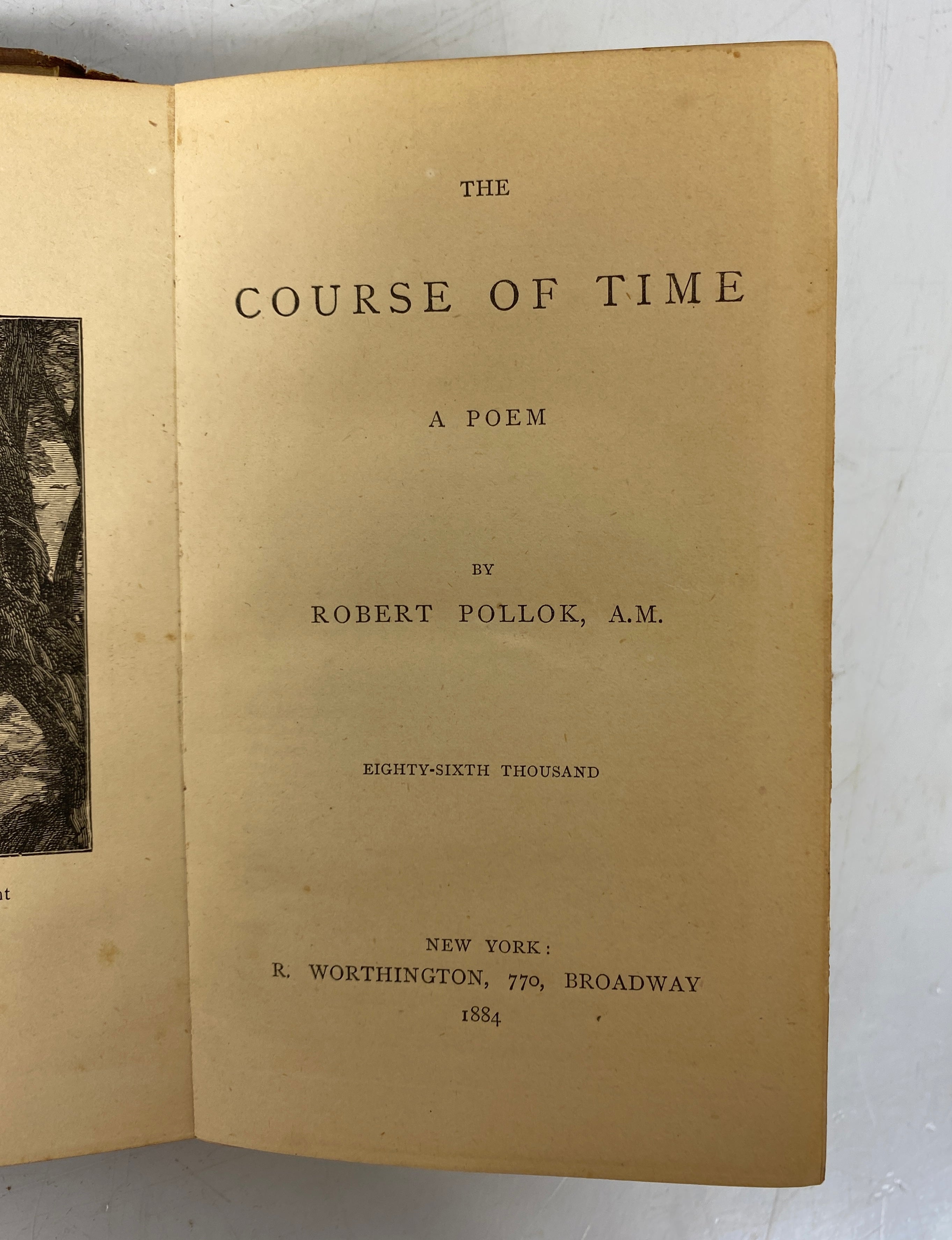 4 Antique Poetry Volumes: Pollok/Emerson/Whitman/Browning 1884-1932