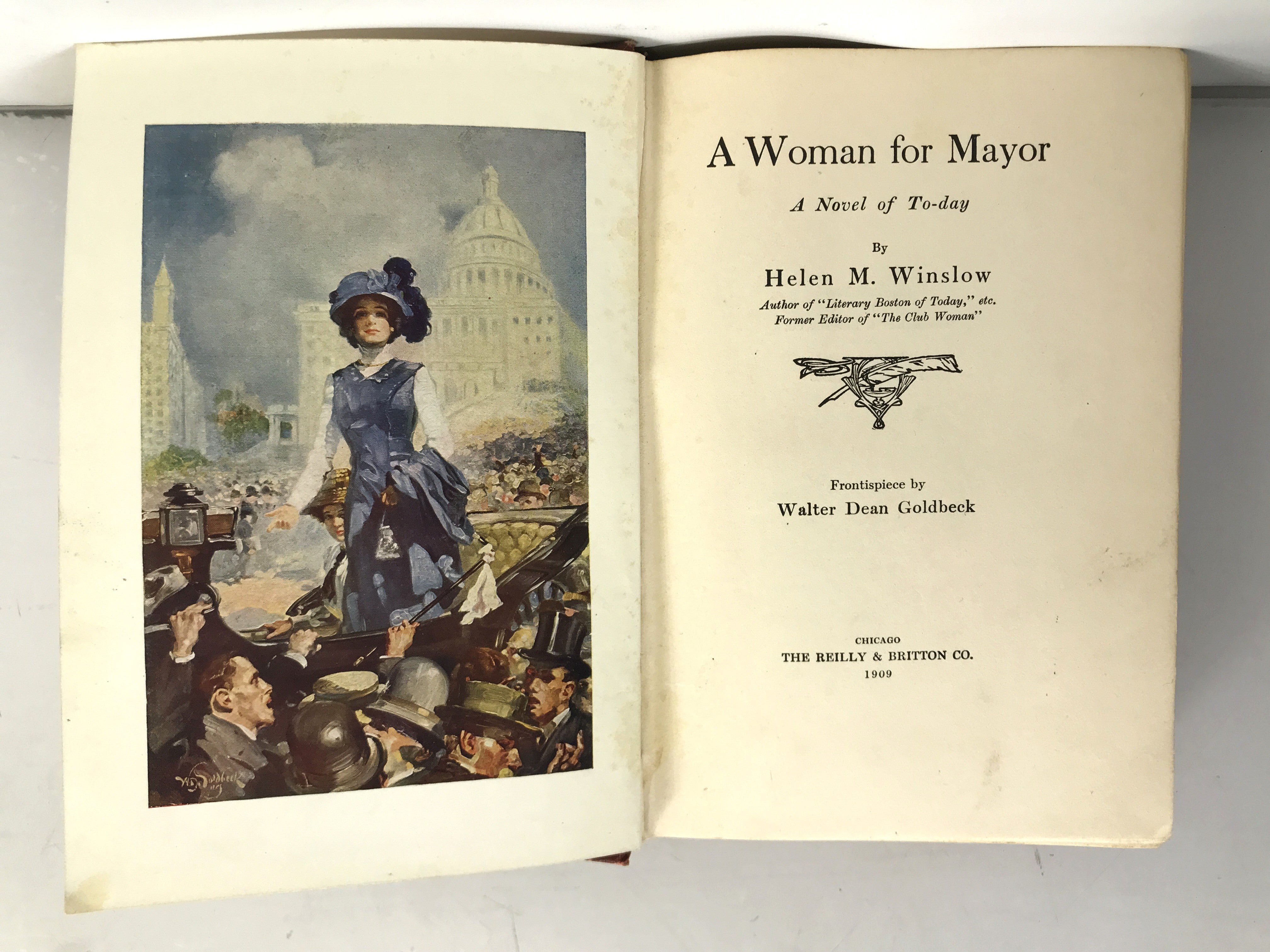 A Woman for Mayor by Helen M. Winslow 1909 HC