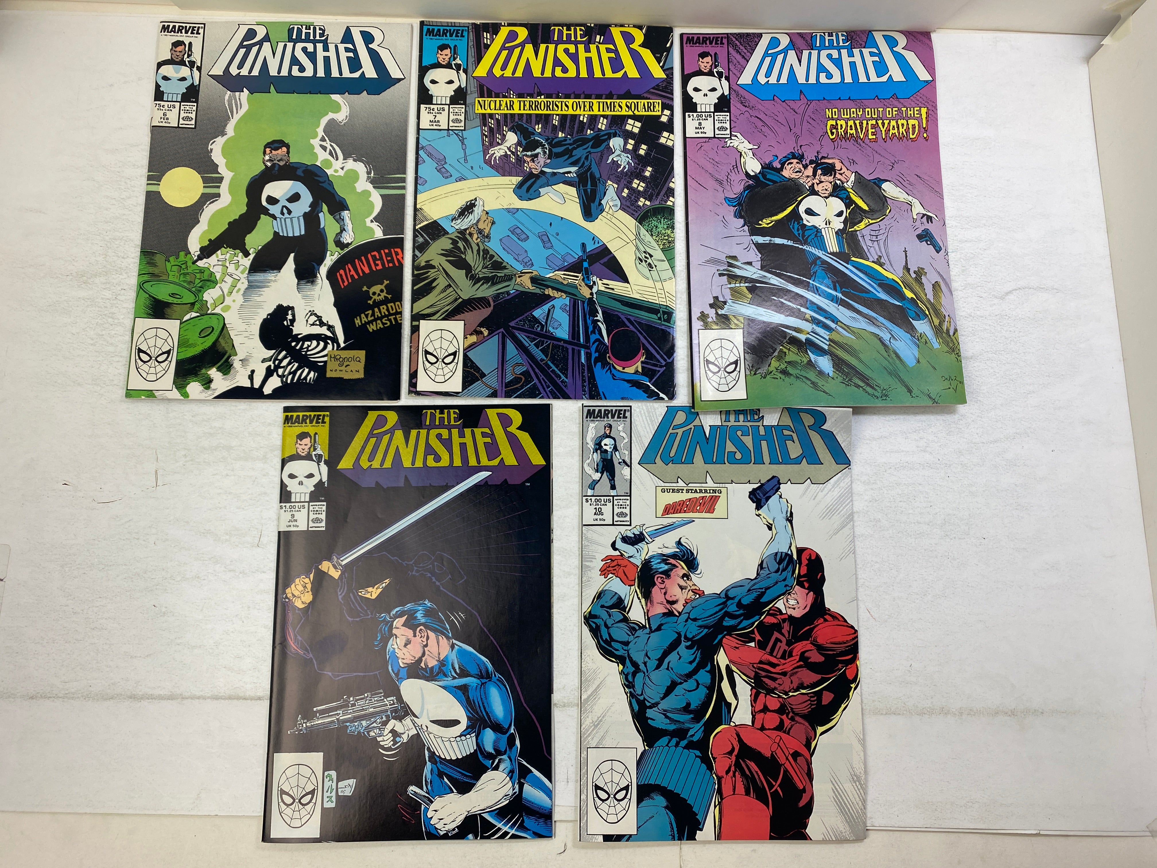 Lot of 10 Punisher Marvel Comics 1987-1988 #1-#10