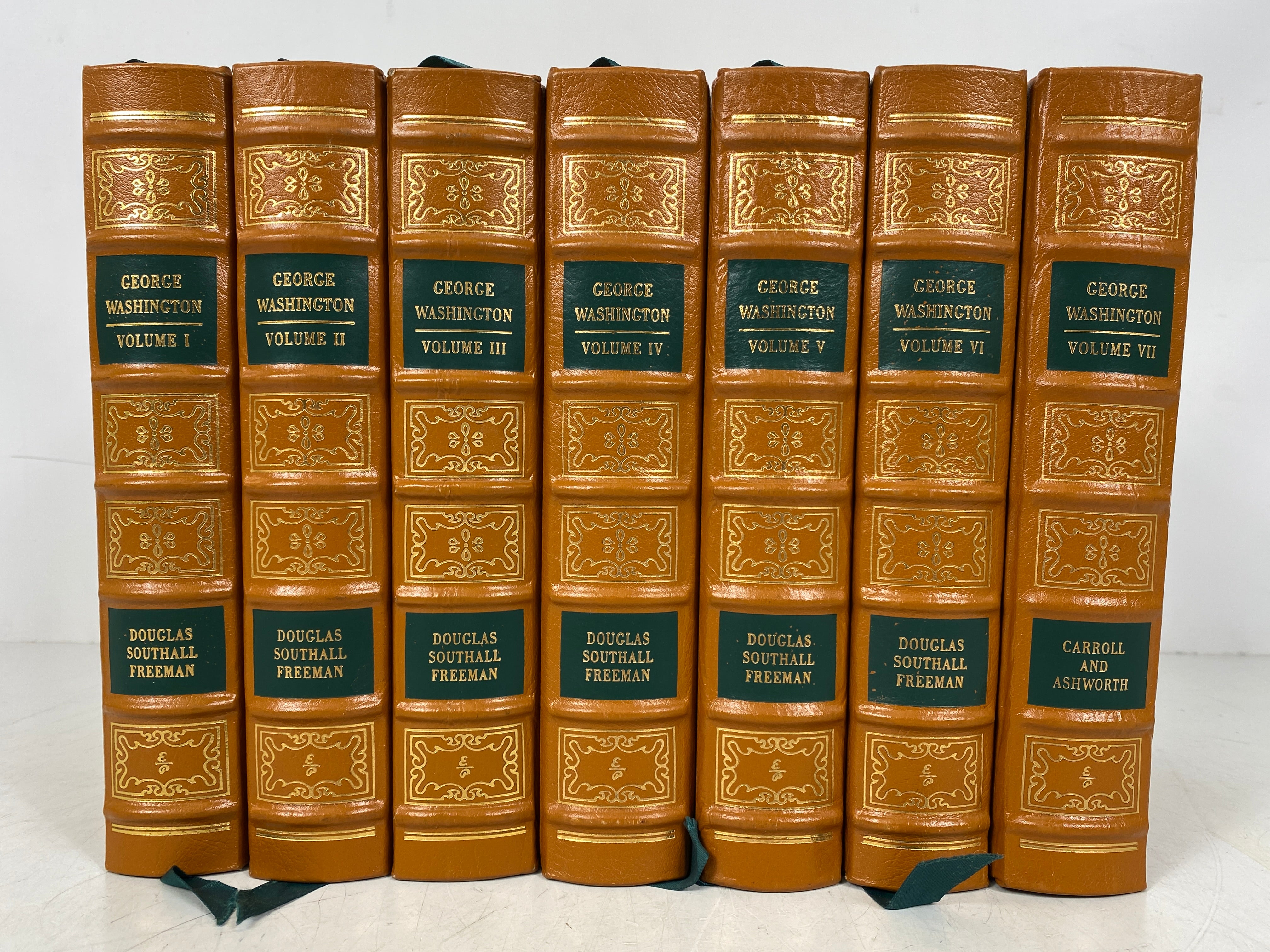 7 Vol Set: George Washington a Biography by Freeman Easton Press Leather Bound