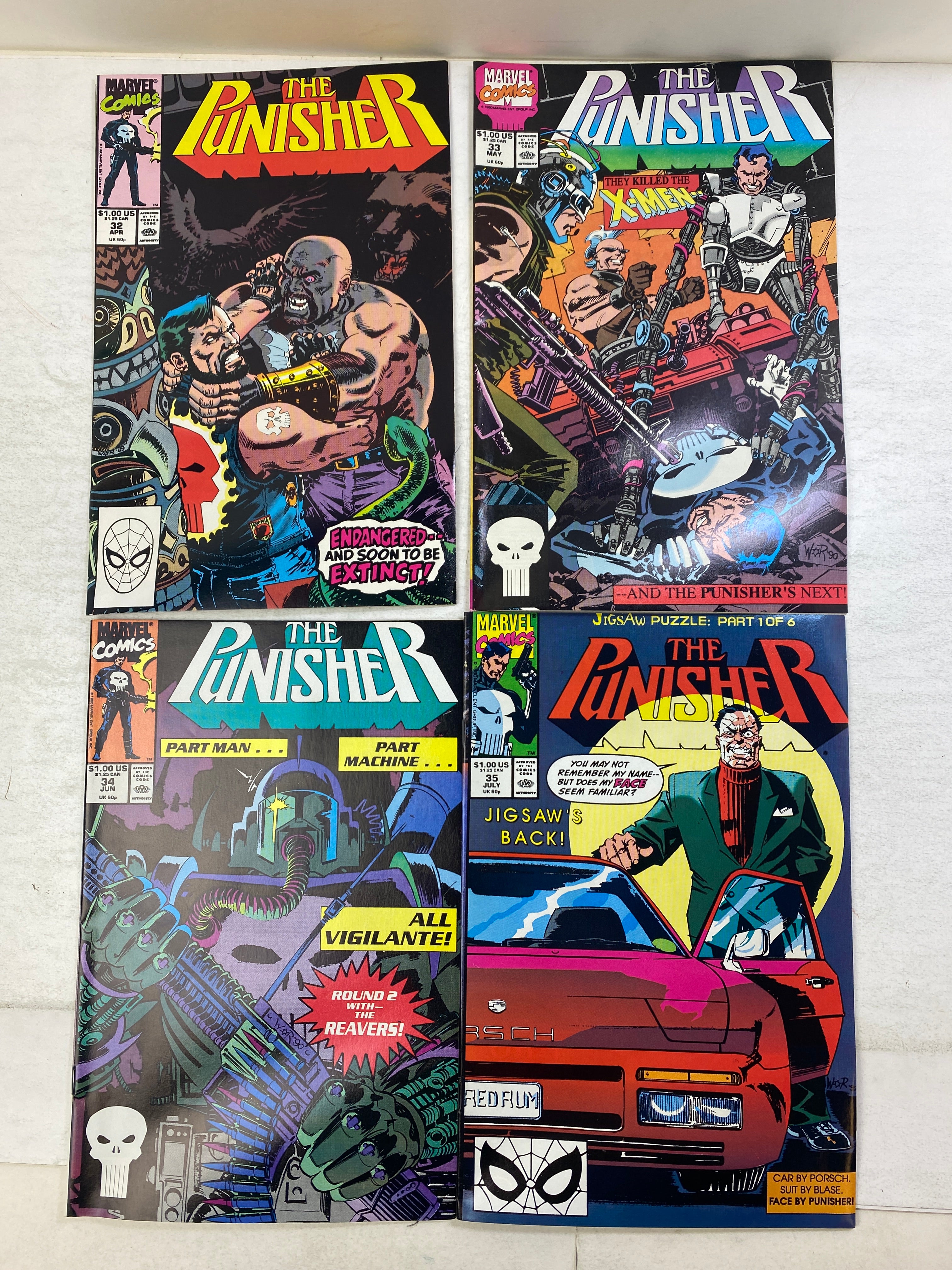 Lot of 12 Punisher Marvel Comics 1989-1990