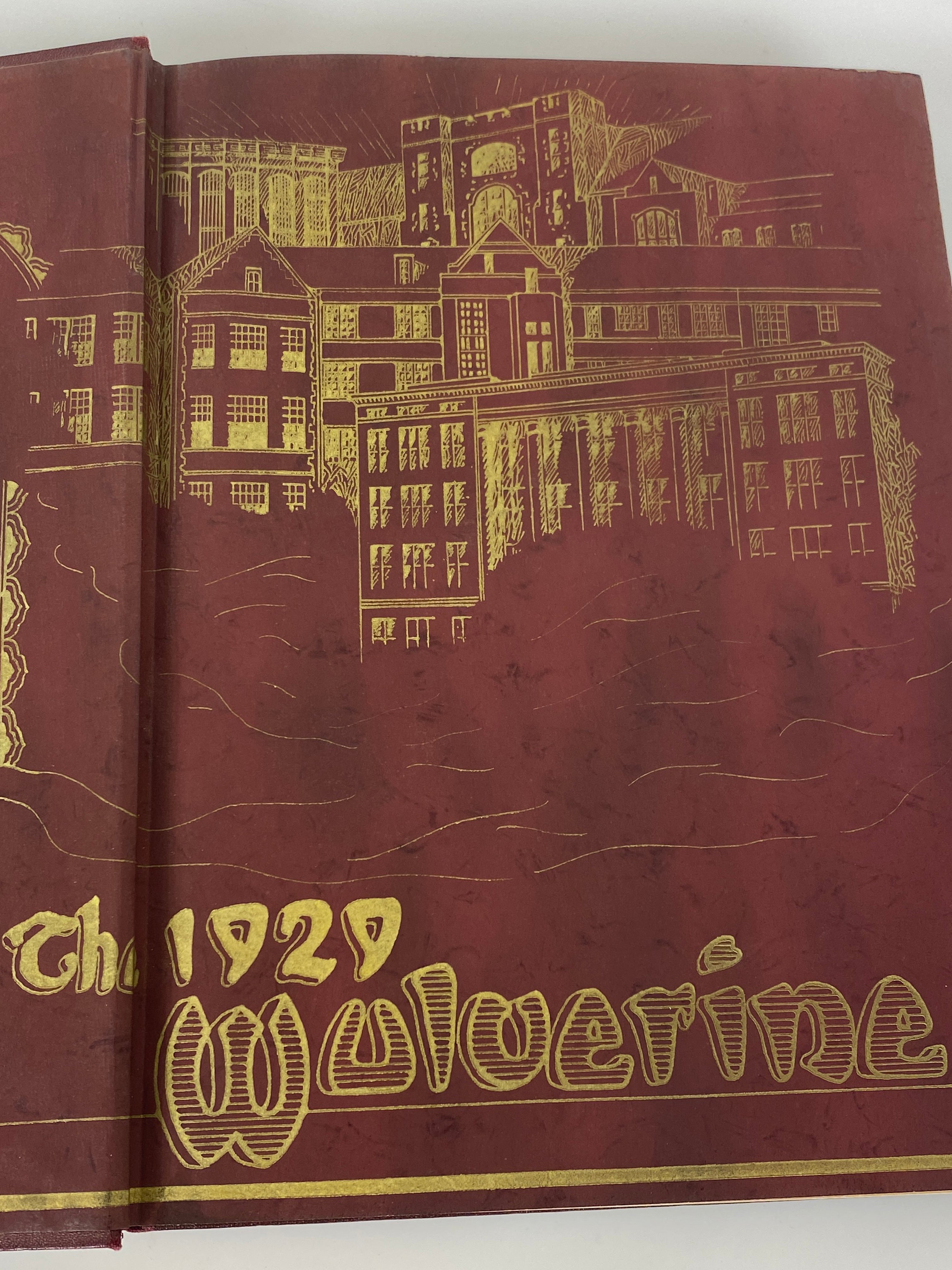 1929 Michigan State College "Wolverine" Yearbook HC