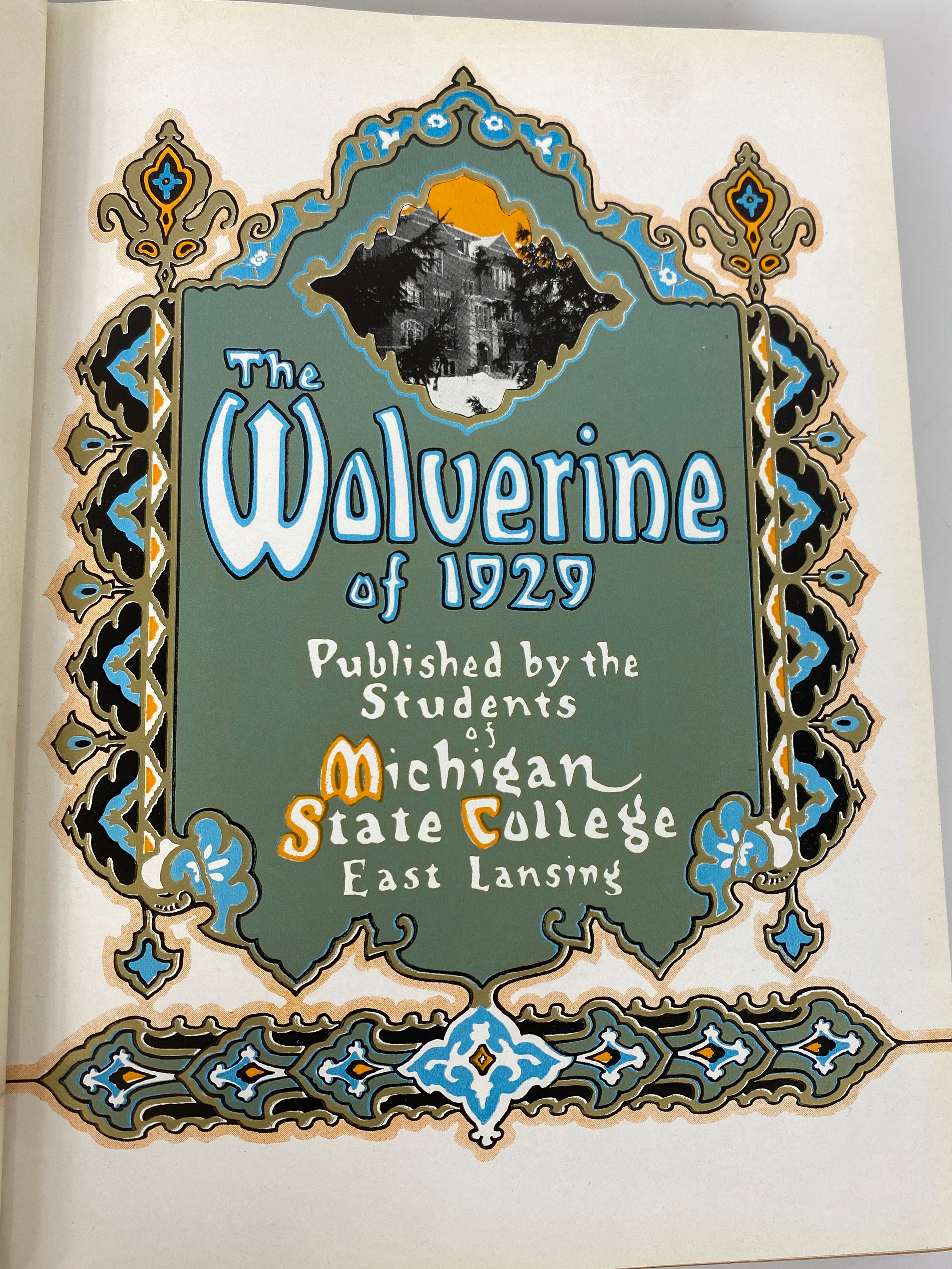 1929 Michigan State College "Wolverine" Yearbook HC