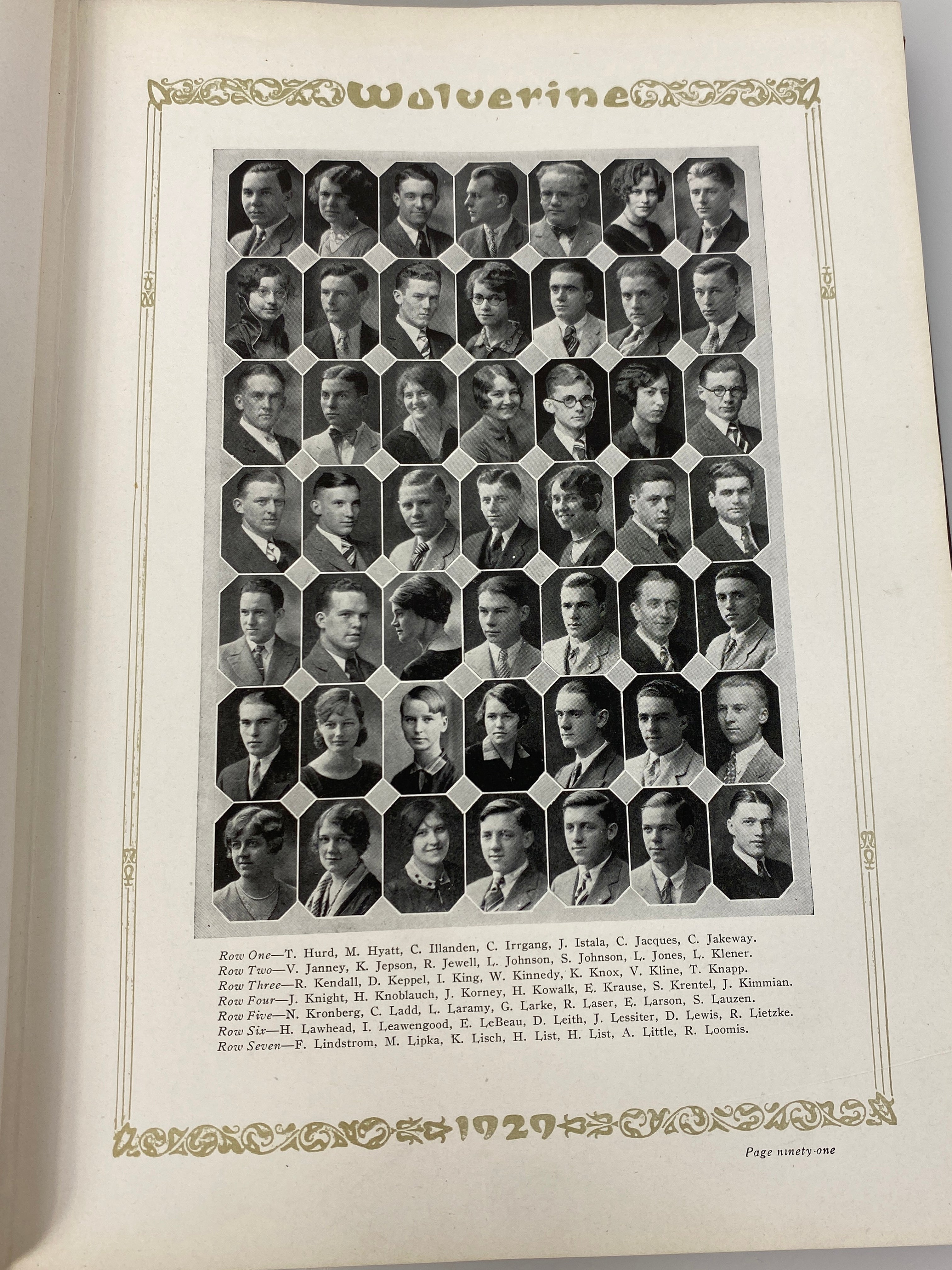 1929 Michigan State College "Wolverine" Yearbook HC