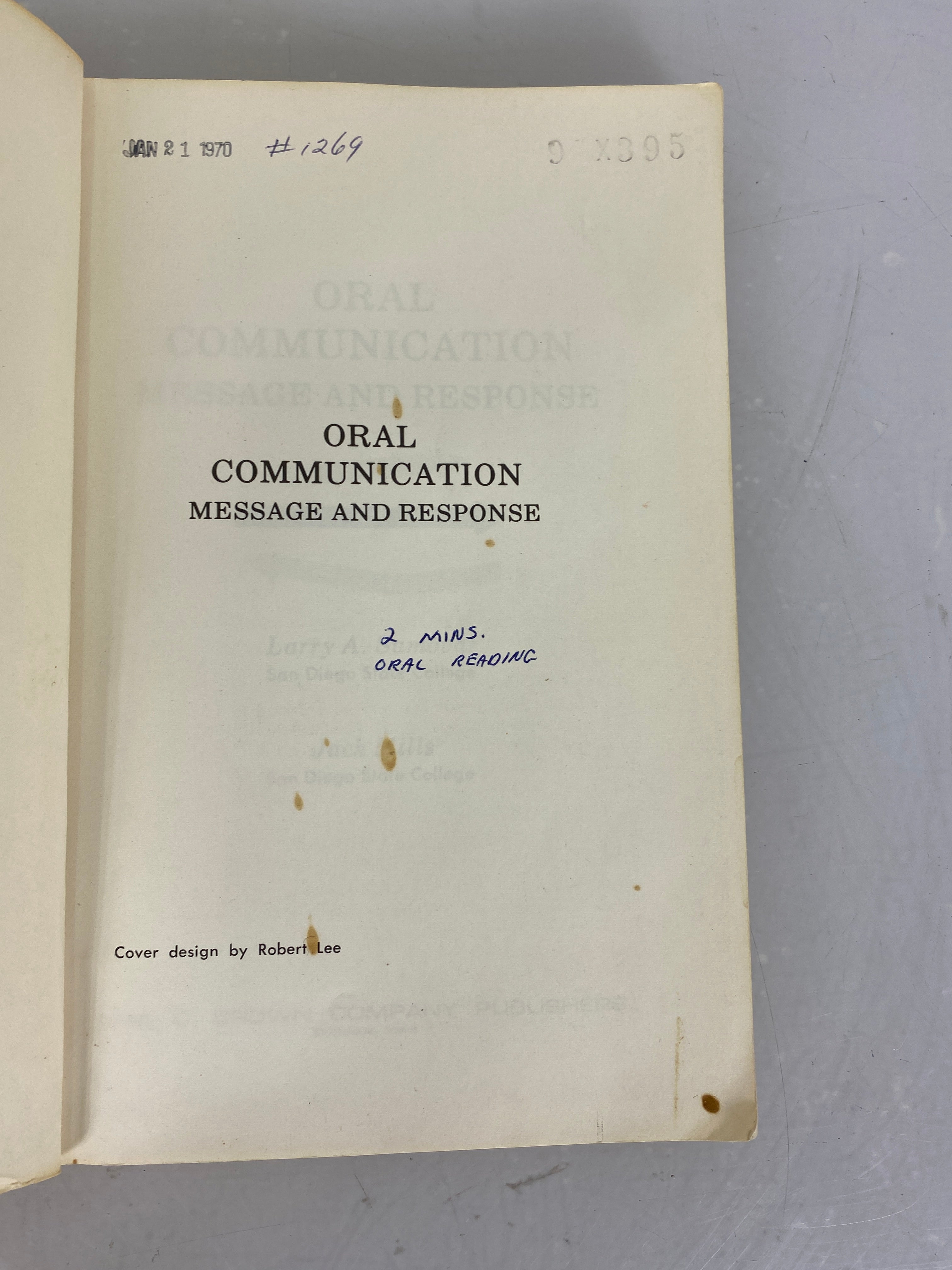Lot of 2 Communication Books: The Toastmaster's Handbook 1949 HC DJ, Oral Communication Message and Response 1969 SC