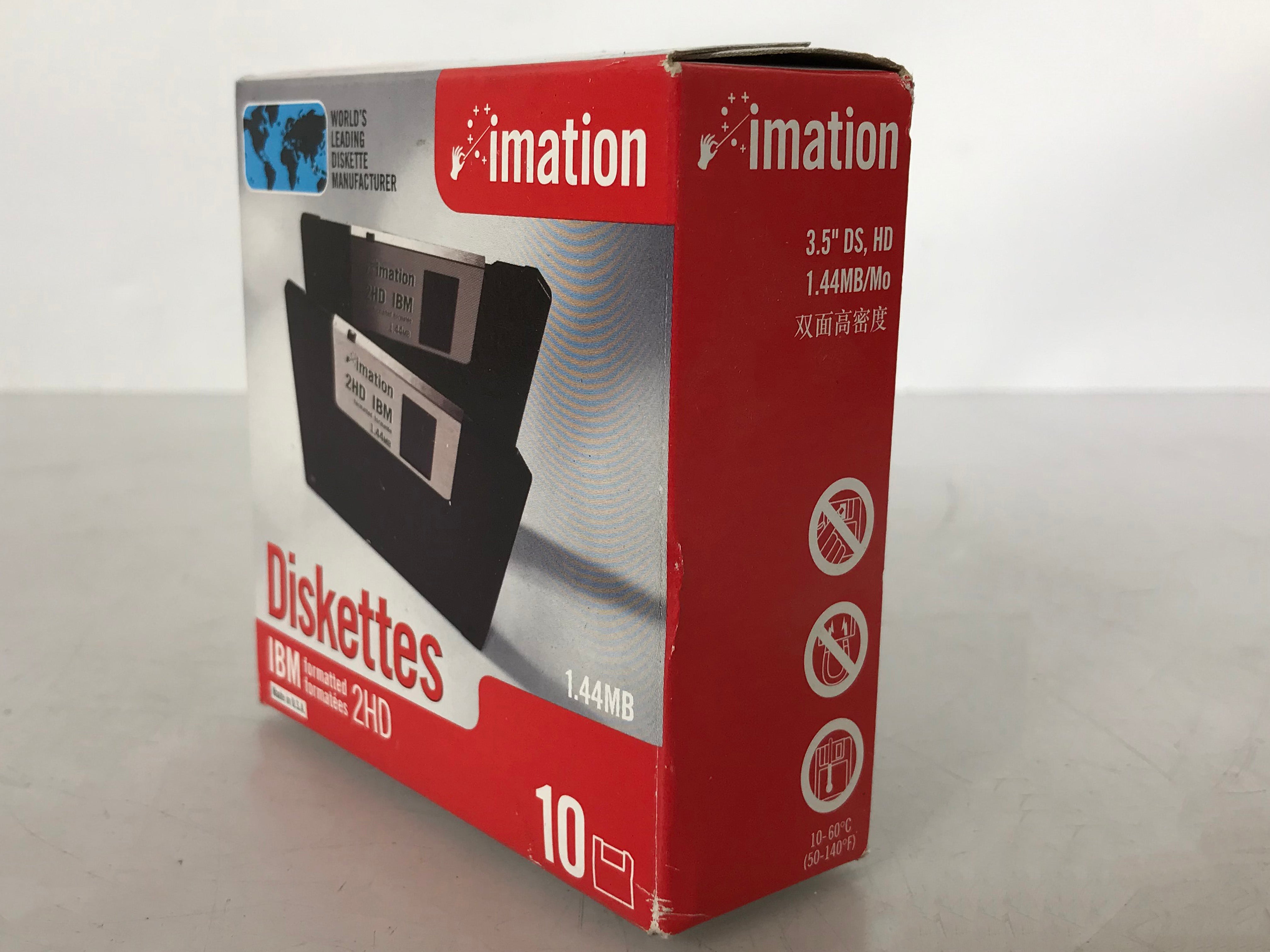 10-Pack IBM Imation Diskettes 2HD 3.5" 1.4MB Floppy Disks
