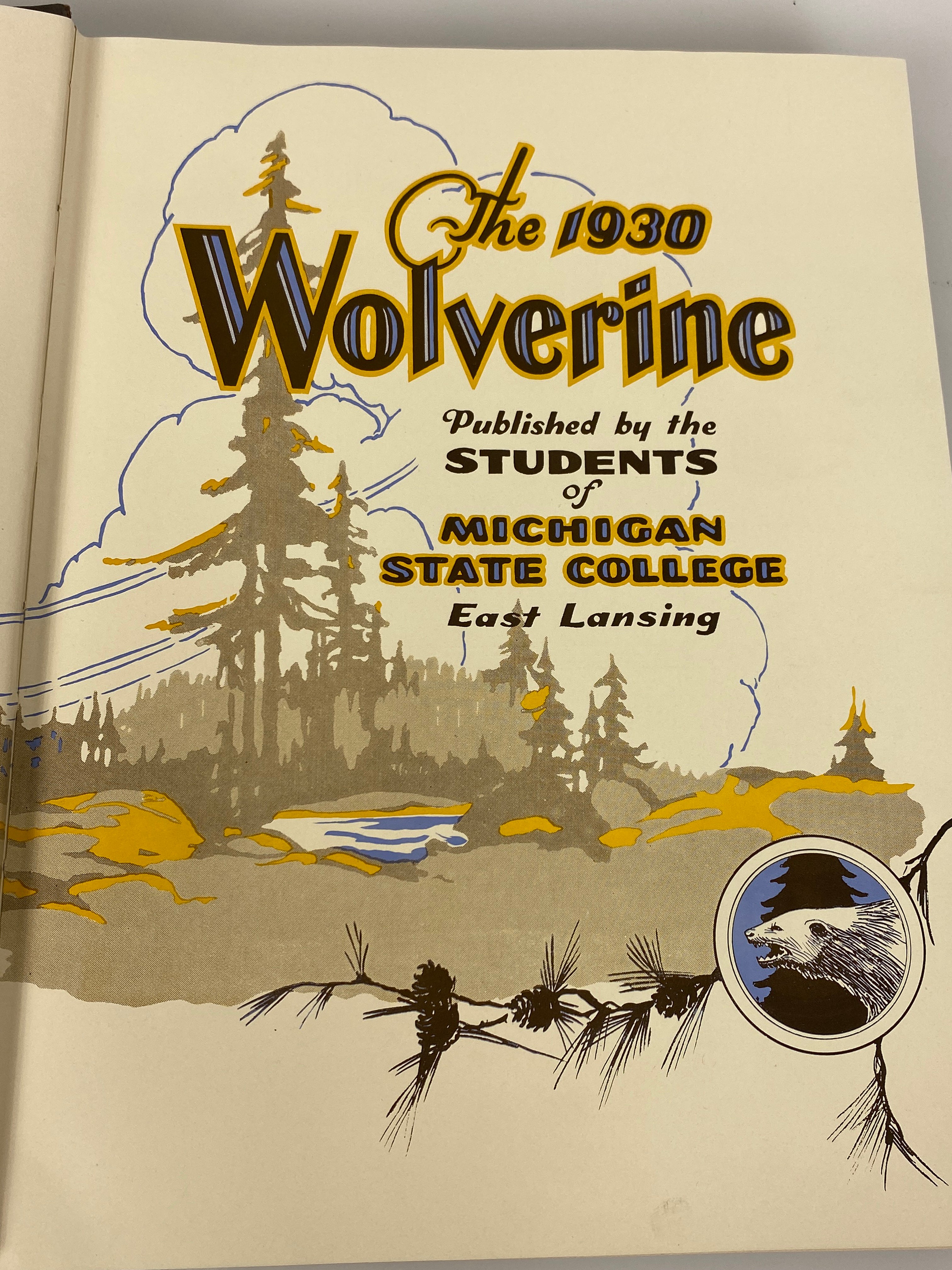 1930 Michigan State College "Wolverine" Yearbook HC