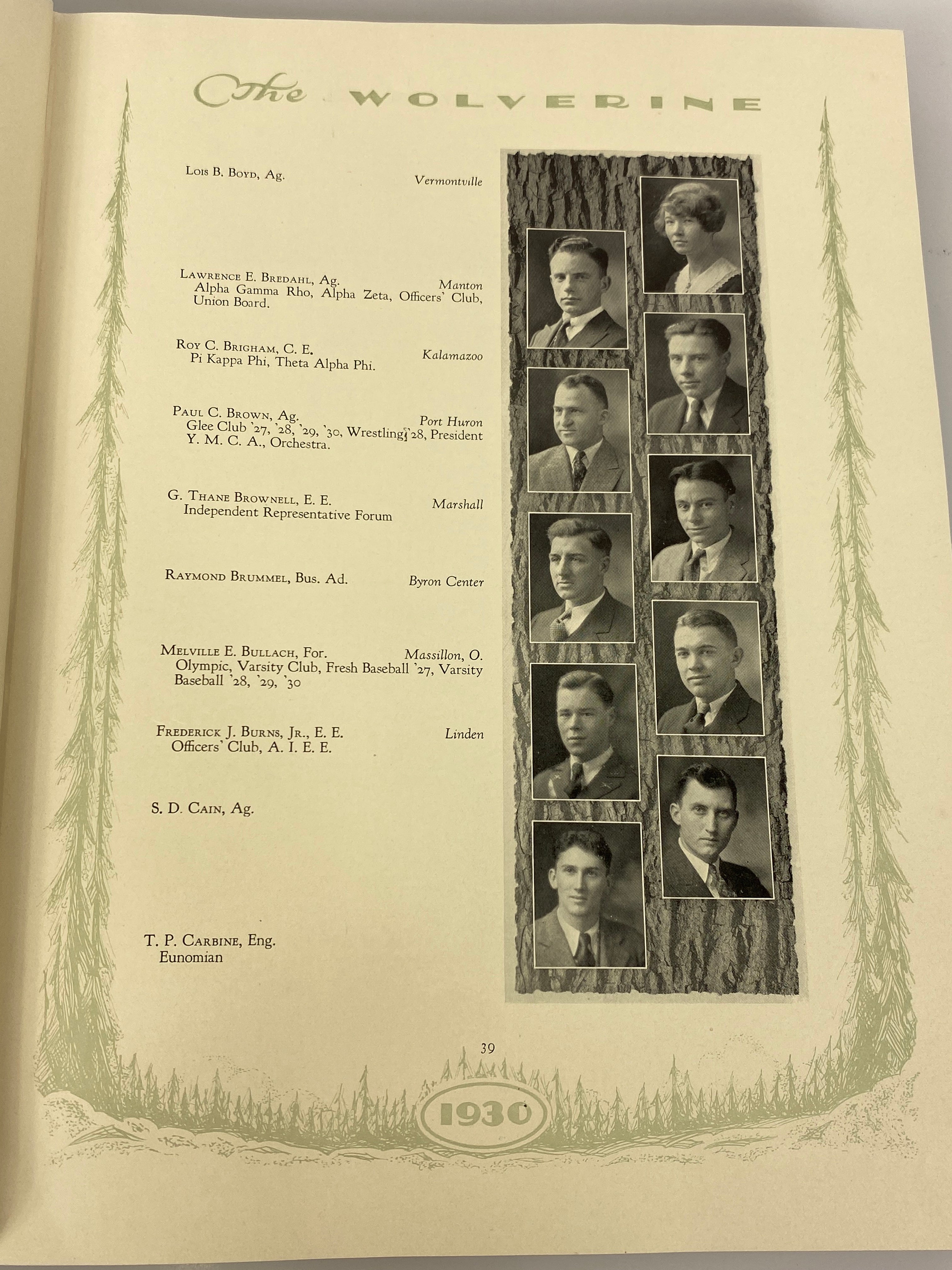 1930 Michigan State College "Wolverine" Yearbook HC