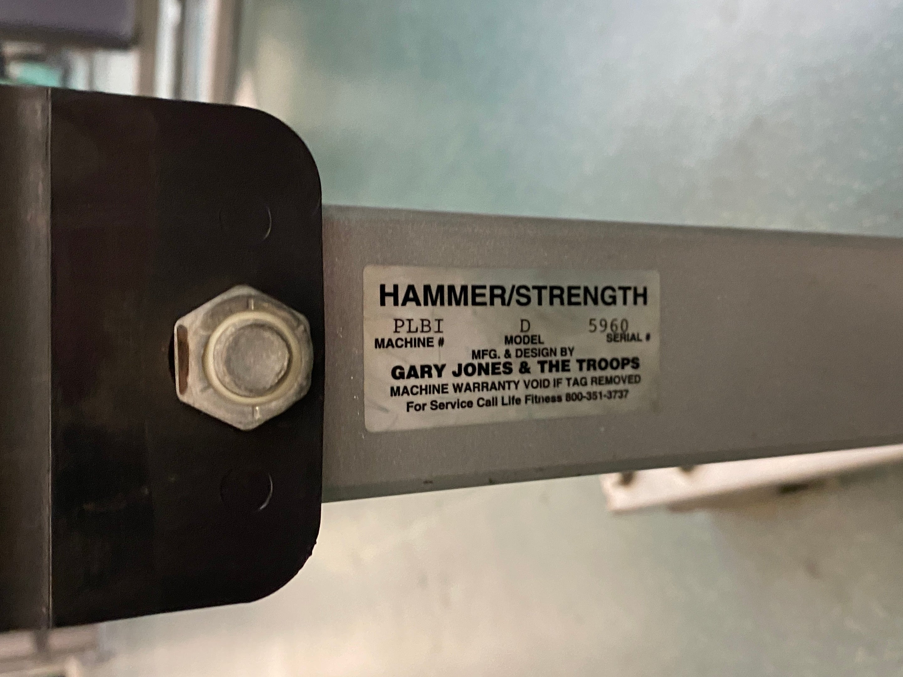 Hammer Strength Seated Bicep Machine Model #PLBI #1