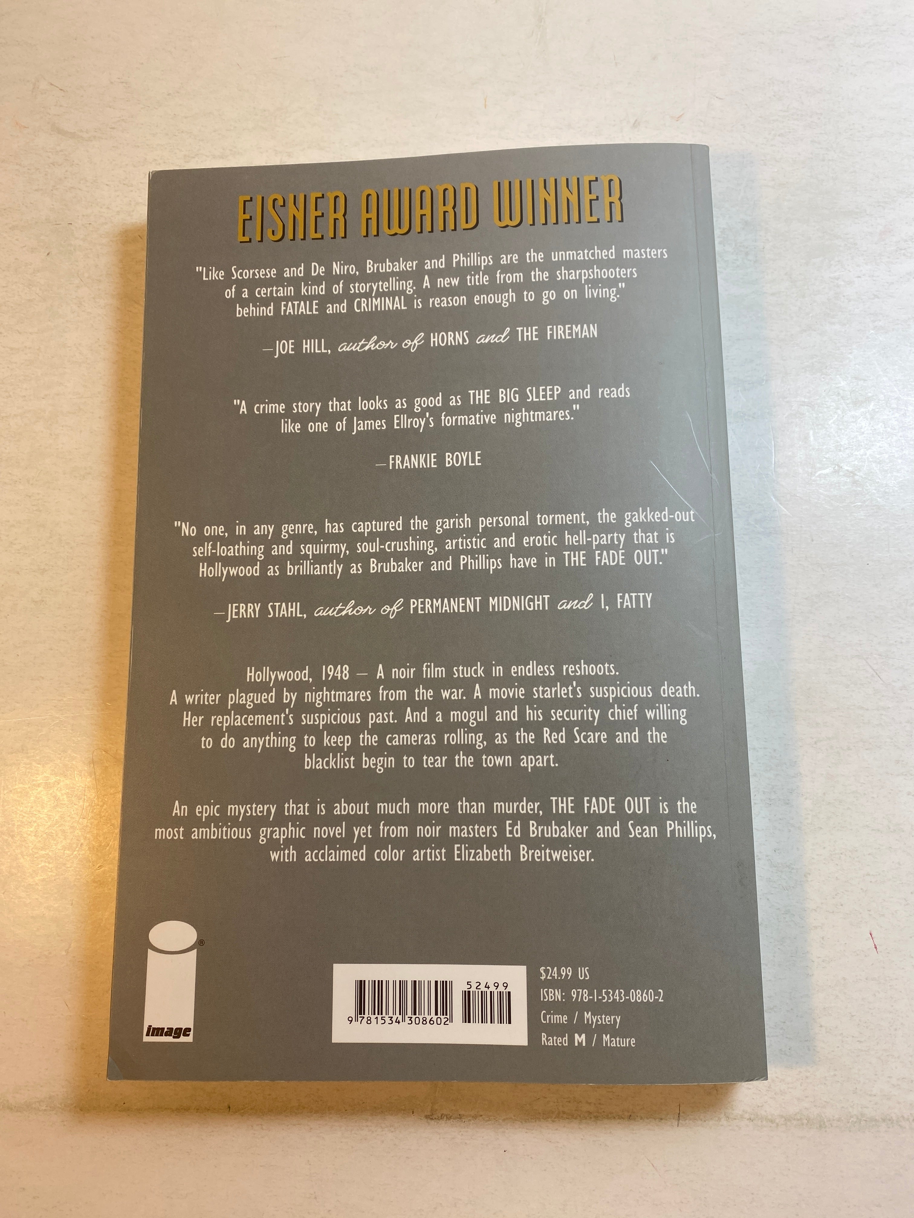 The Fade Out Ed Brubaker Image Comics SC 2018