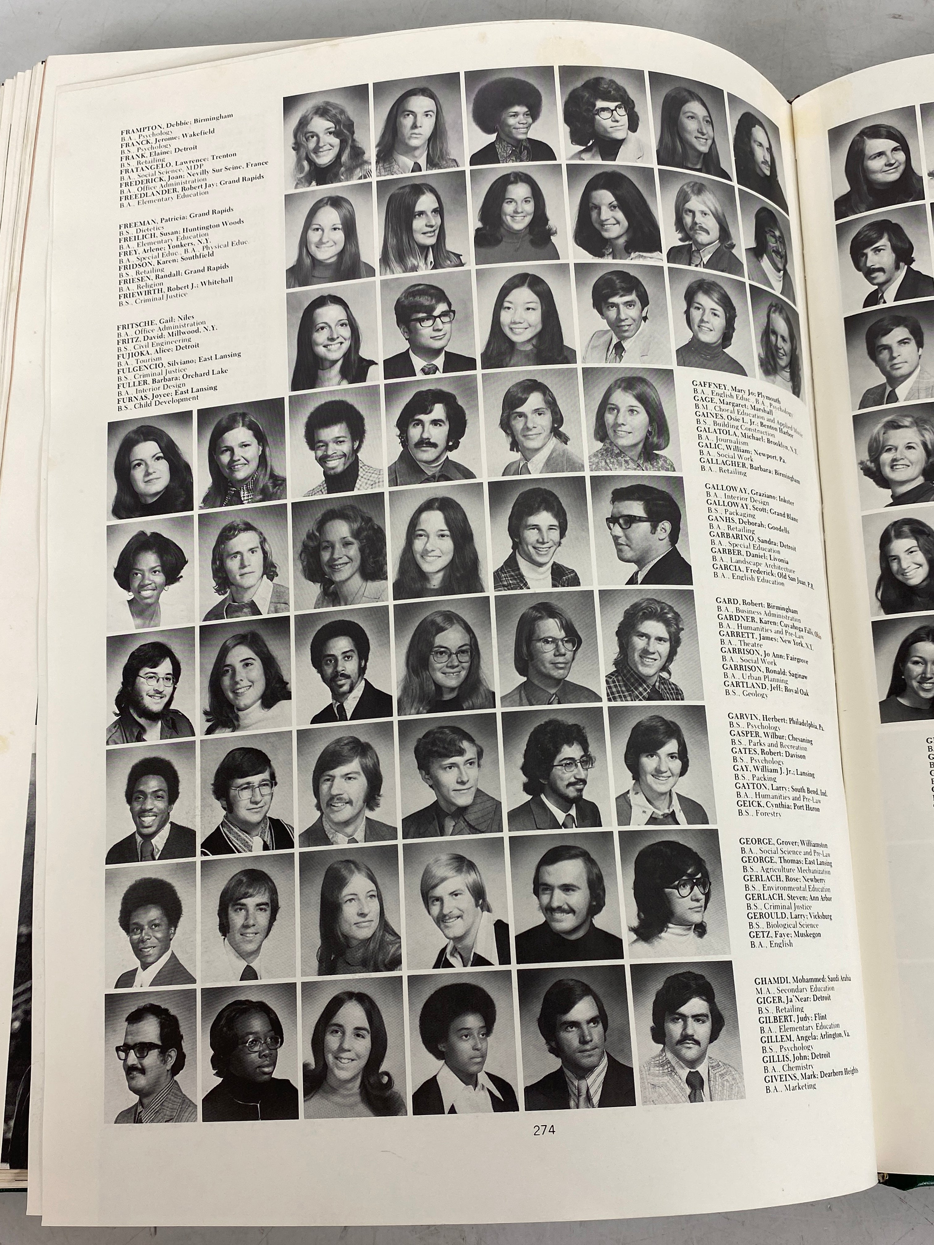 1974 Michigan State University "Wolverine" Yearbook HC