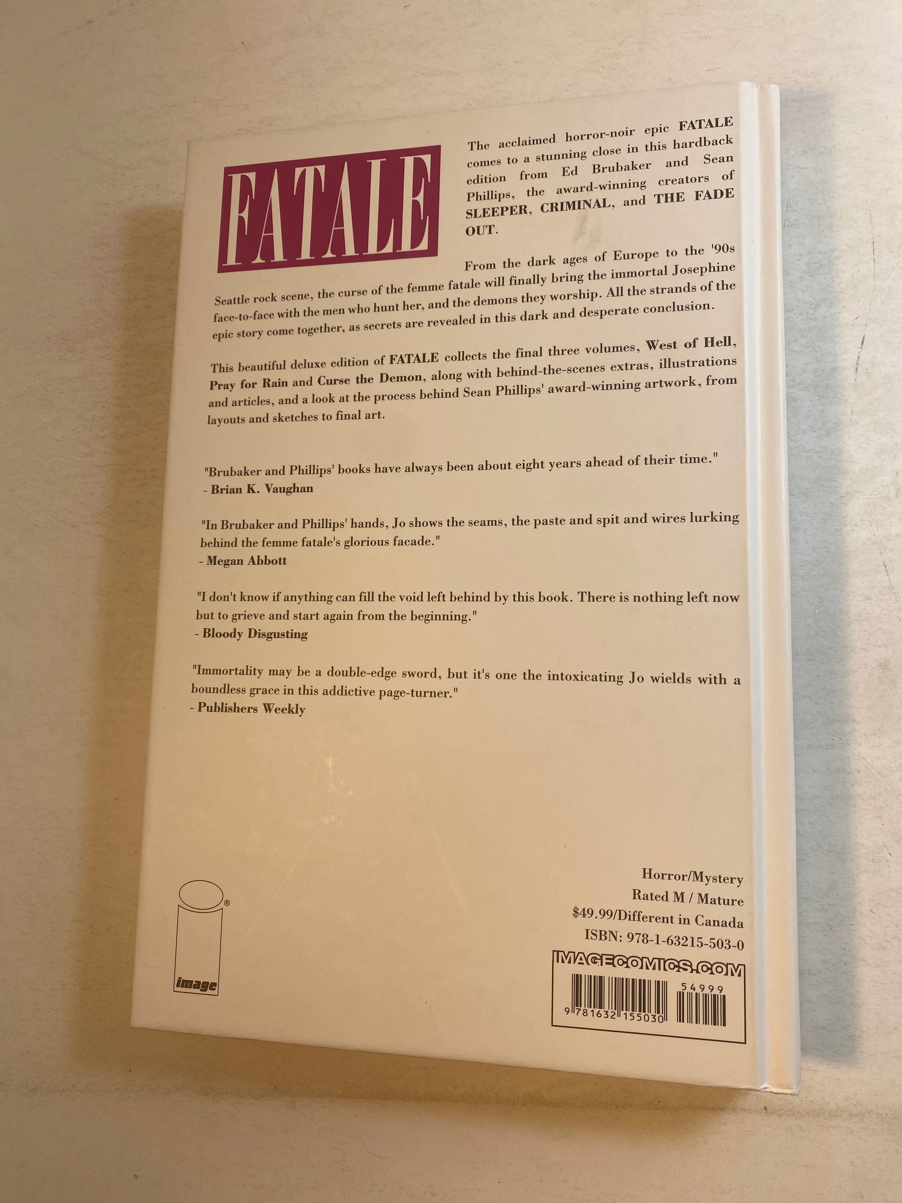 Fatale Deluxe Volume 2 Ed Brubaker Image Comics HC 2020