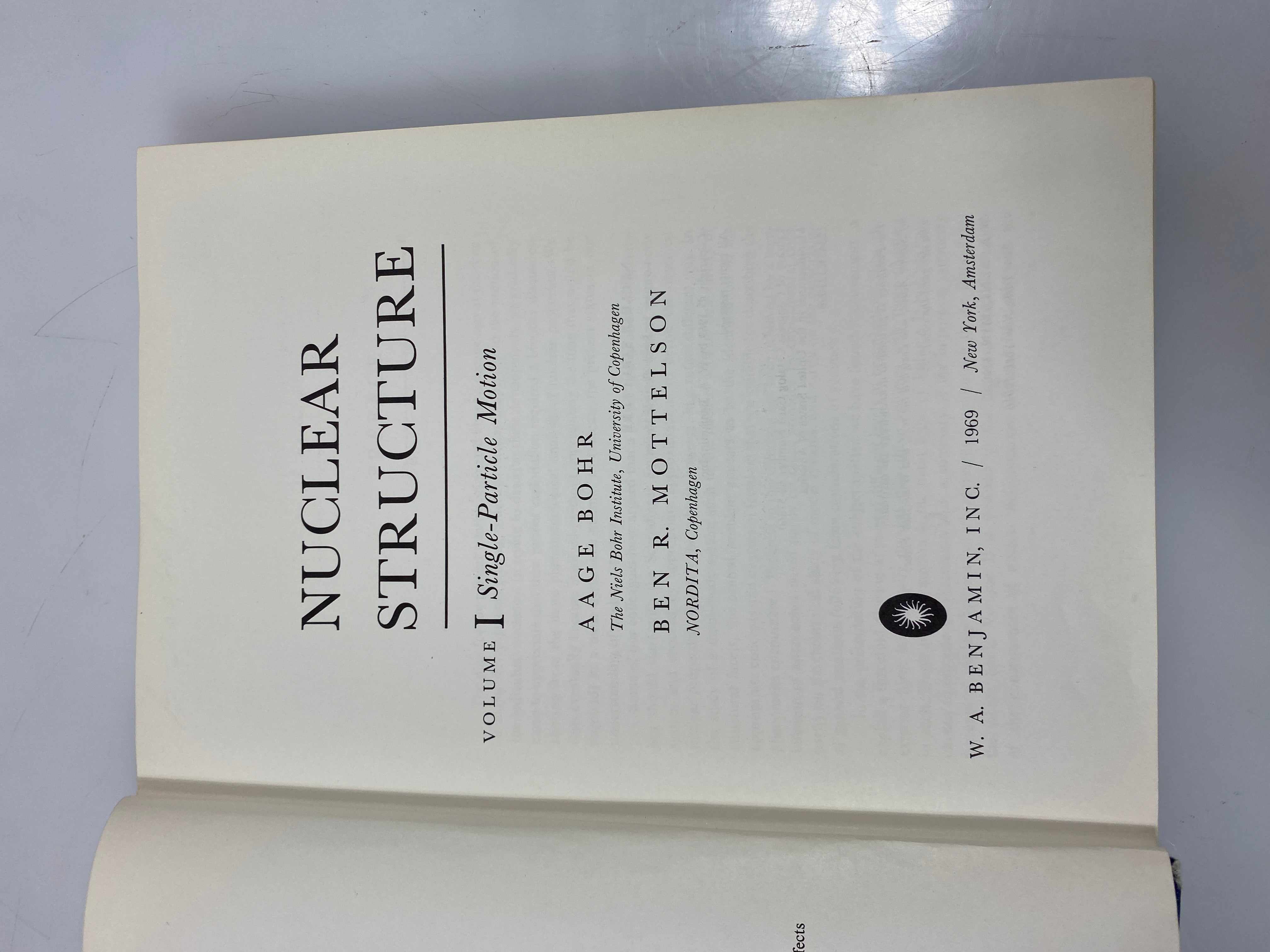 Nuclear Structure by Bohr/Mottelson Ex-Library Vol 1 1969 HC
