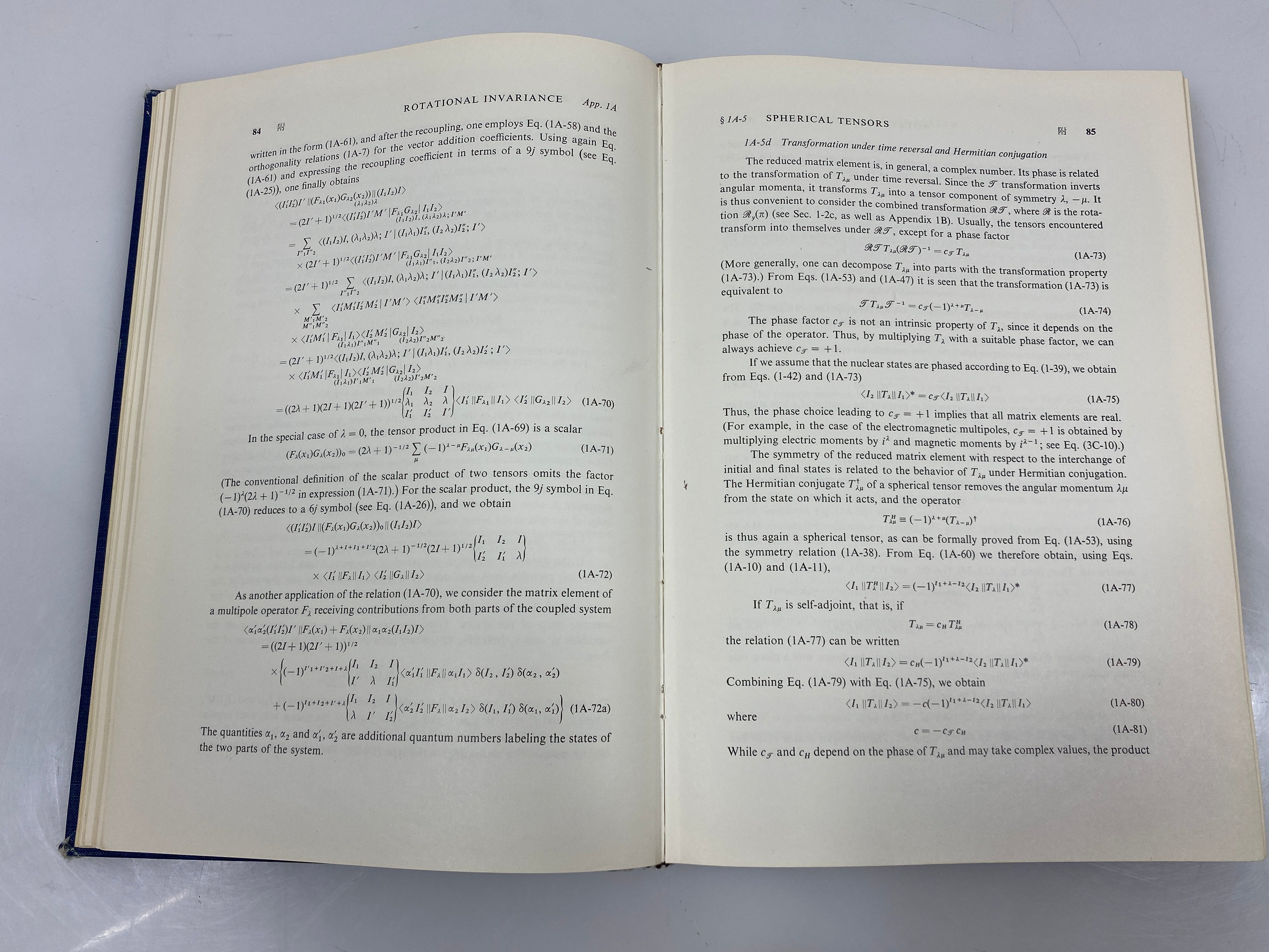 Nuclear Structure by Bohr/Mottelson Ex-Library Vol 1 1969 HC