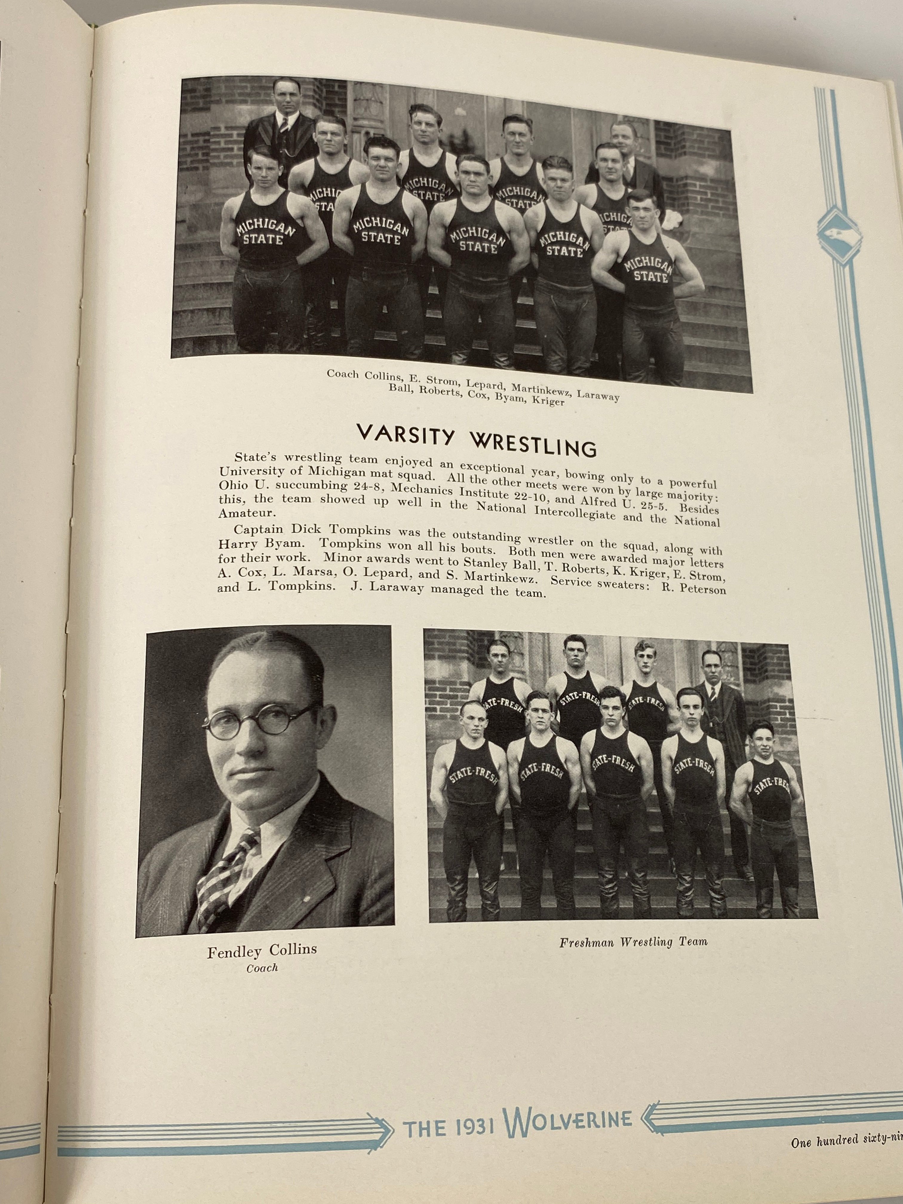 1931 Michigan State College "Wolverine" Yearbook HC