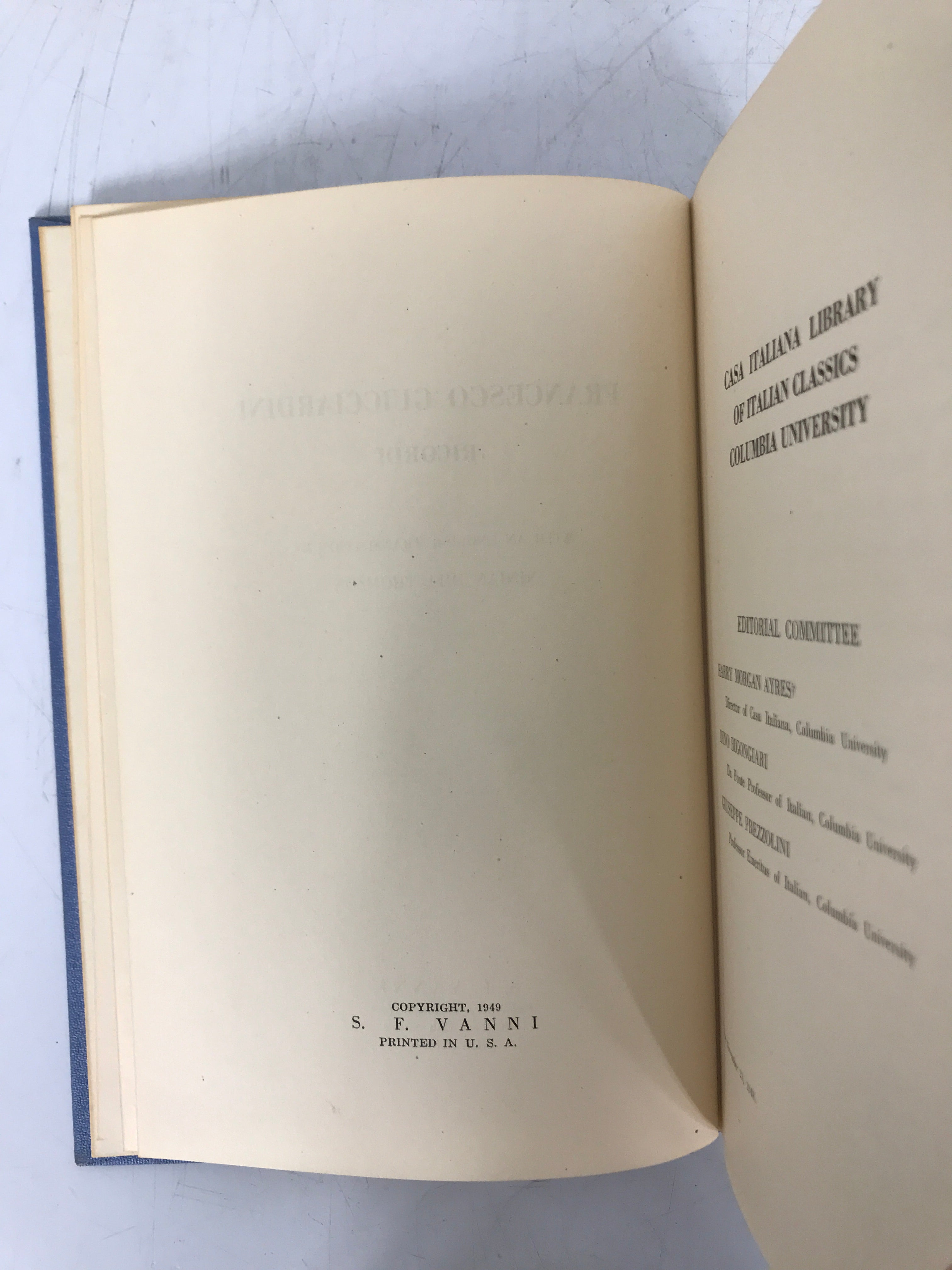 Francesco Guicciardini Ricordi 1949 Italian/English by Ninian Thomson HC