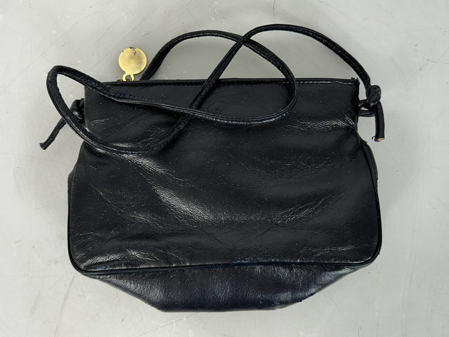 Antique Black Leather Purse