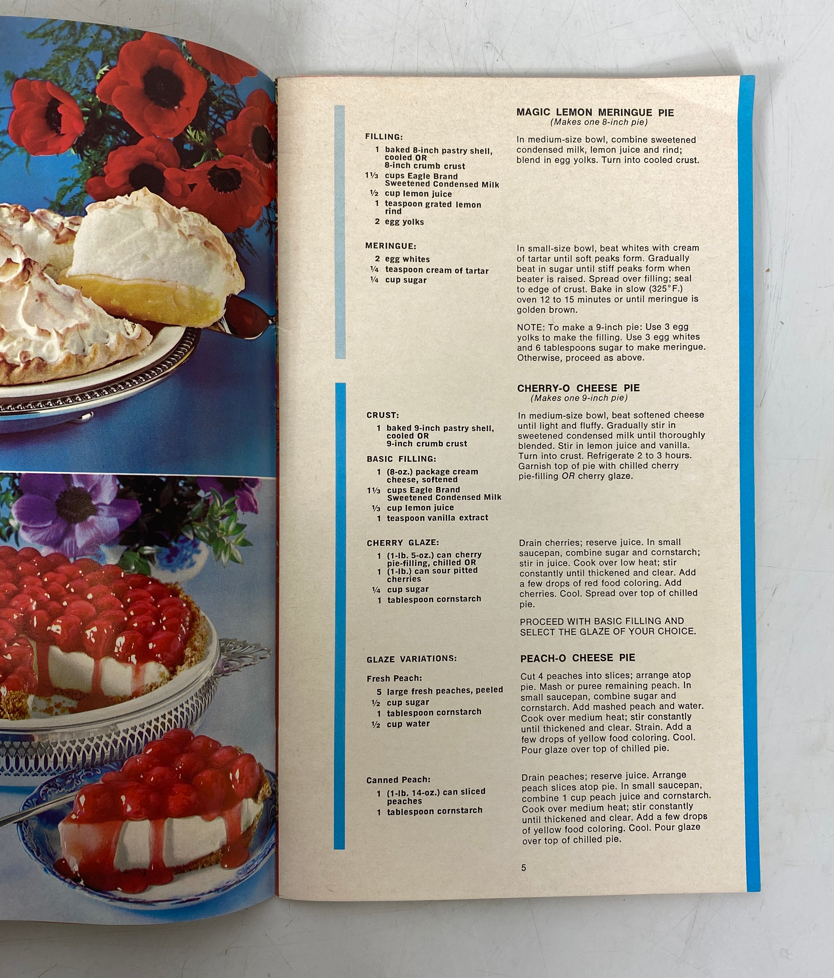 3 Vintage Dessert Recipe Booklets Borden/Pet Brand Milks 1959-1976 SC