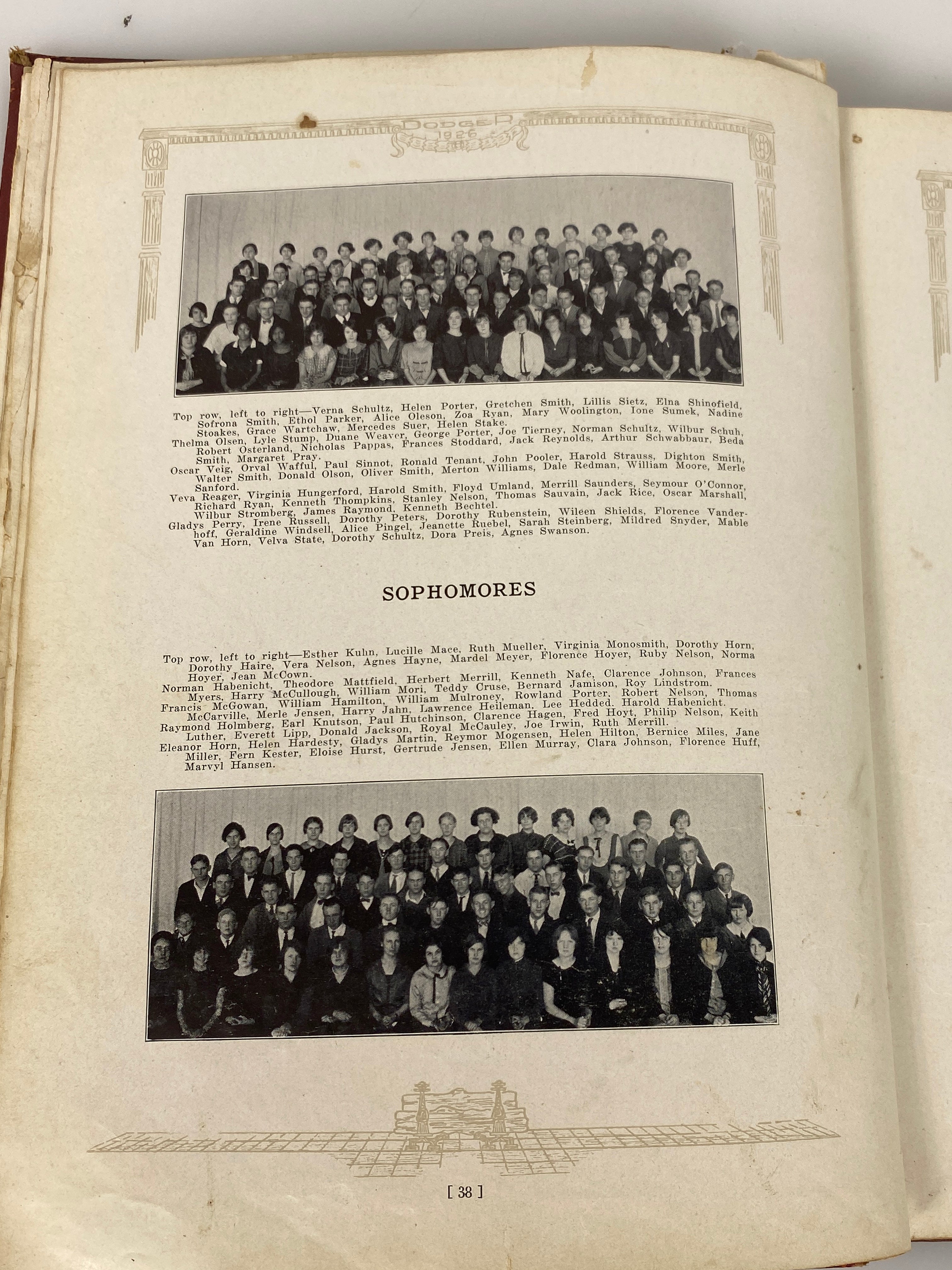 1926 Fort Dodge High School "The Dodger" Yearbook Fort Dodge Iowa HC