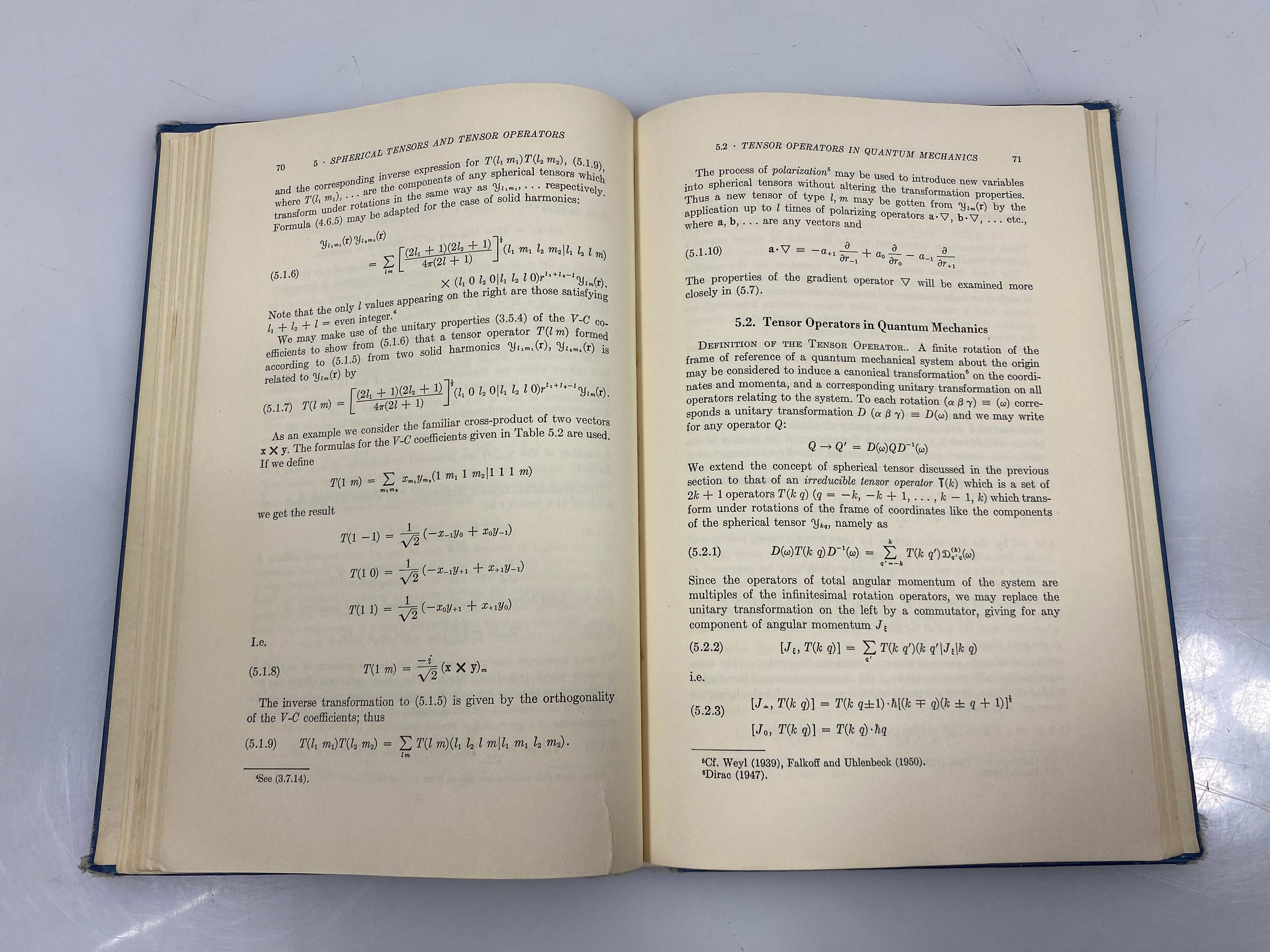 Angular Momentum in Quantum Mechanics by A. R. Edmonds Ex-Library 1957 HC