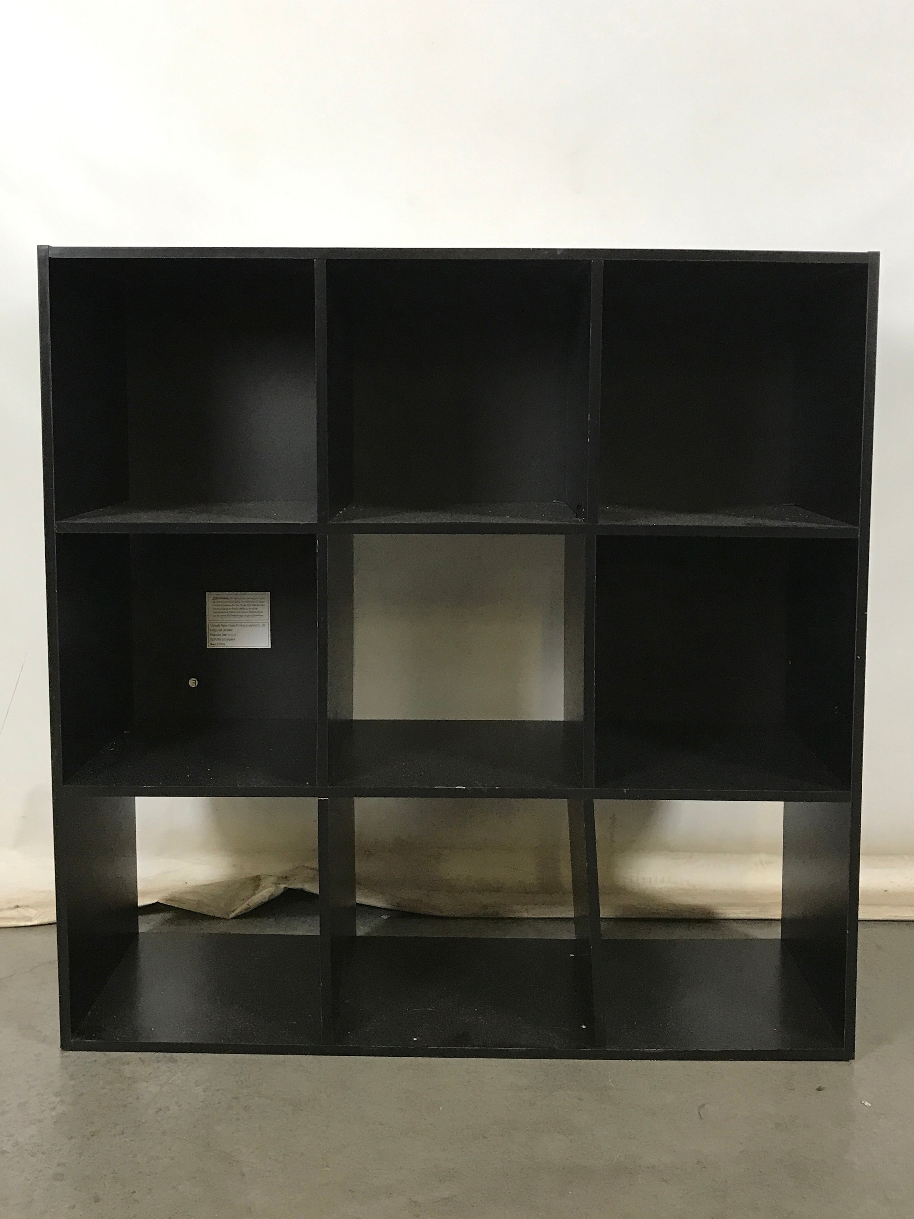 Black Wooden Storage Organizer Shelf