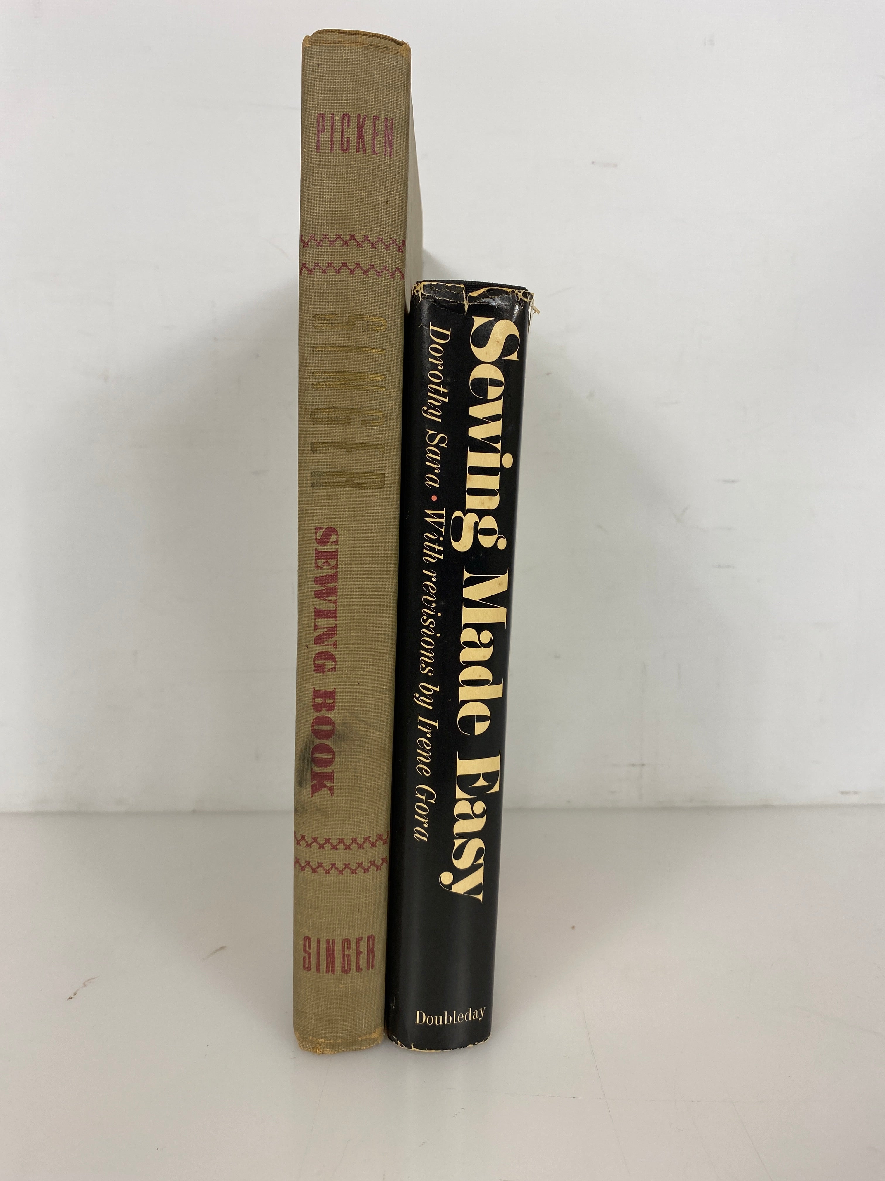 2 Vols: Singer Sewing Book (Picken)/Sewing Made Easy (Sara) 1950-69 HC