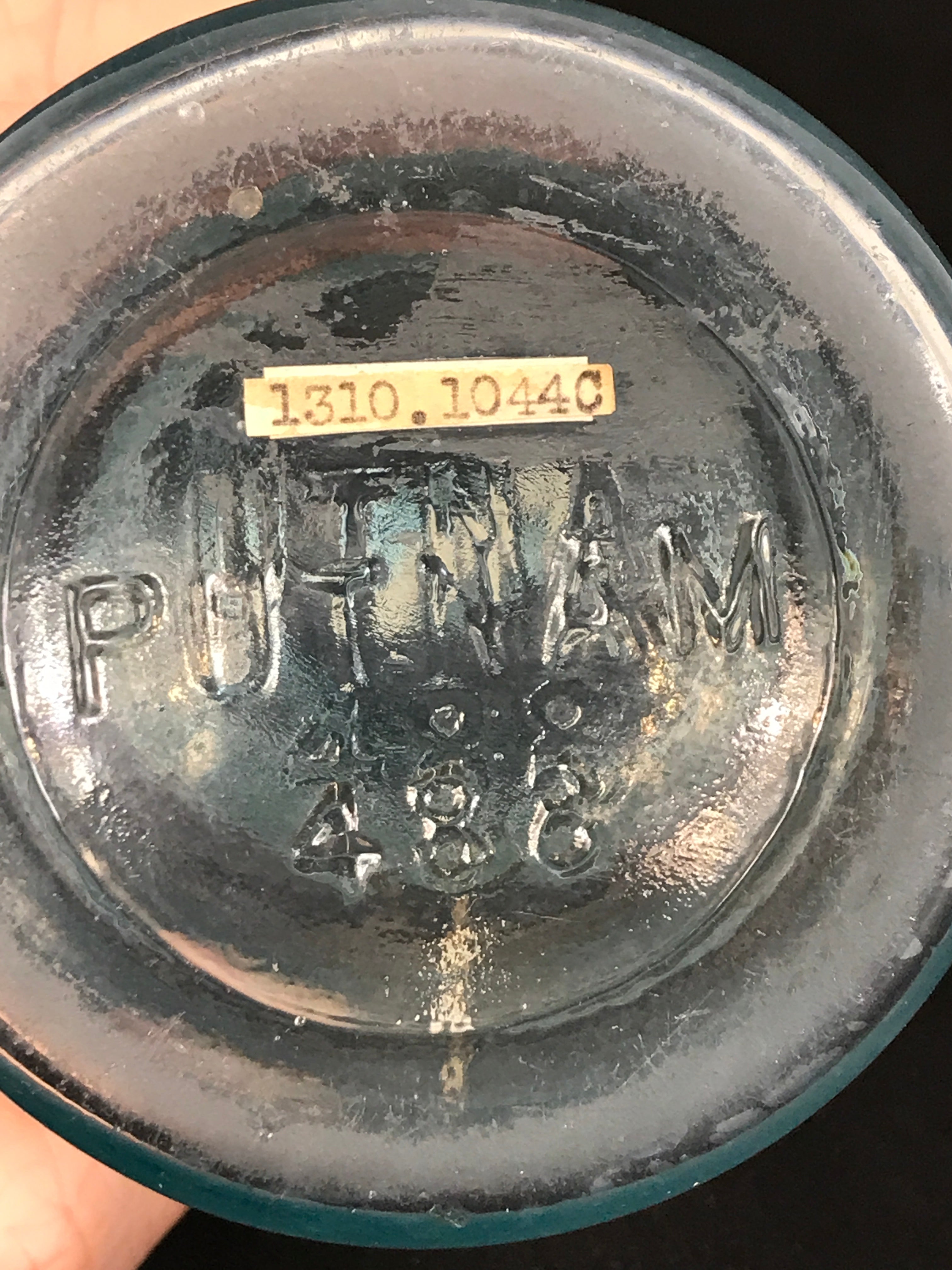 Antique Putnam Lightning 488 Fruit Jar Double Stamp ERROR