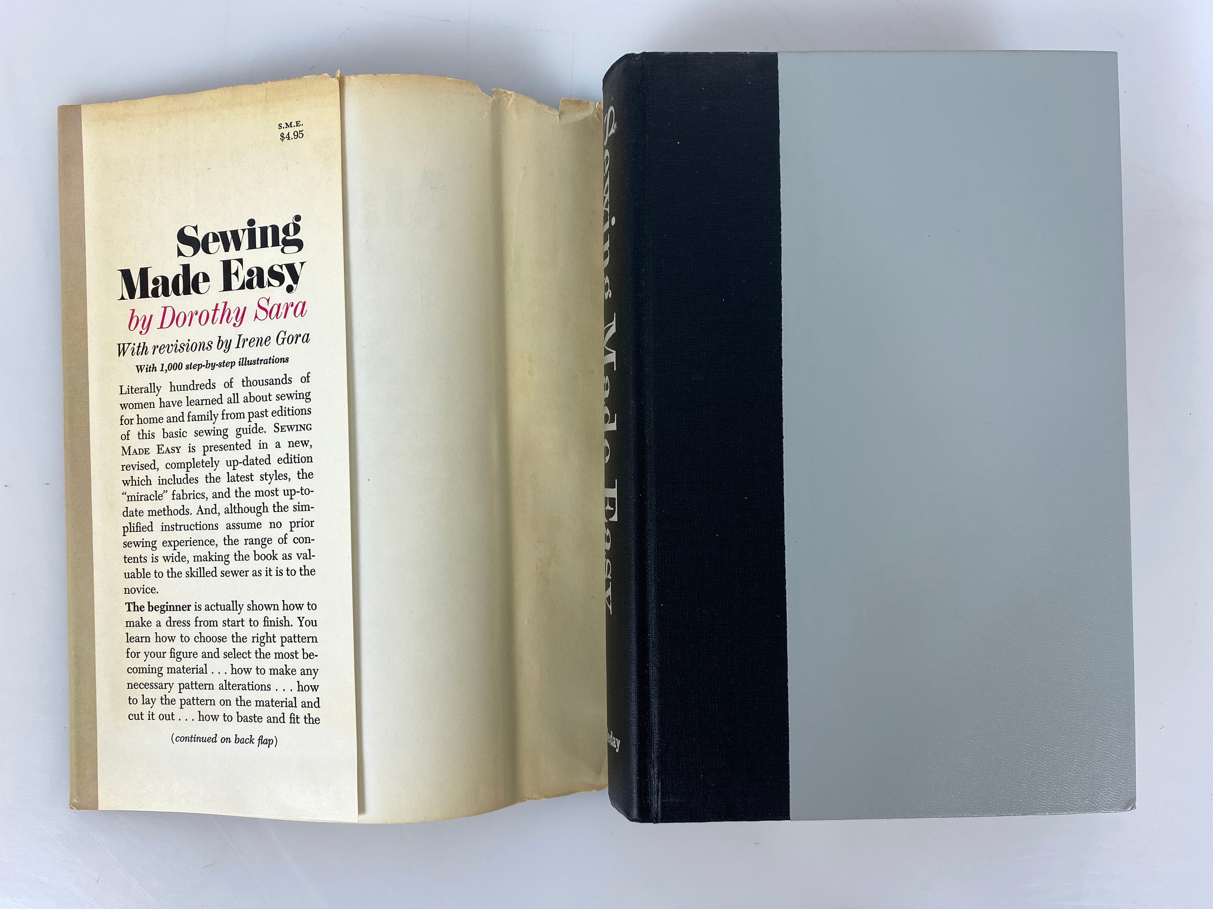 2 Vols: Singer Sewing Book (Picken)/Sewing Made Easy (Sara) 1950-69 HC