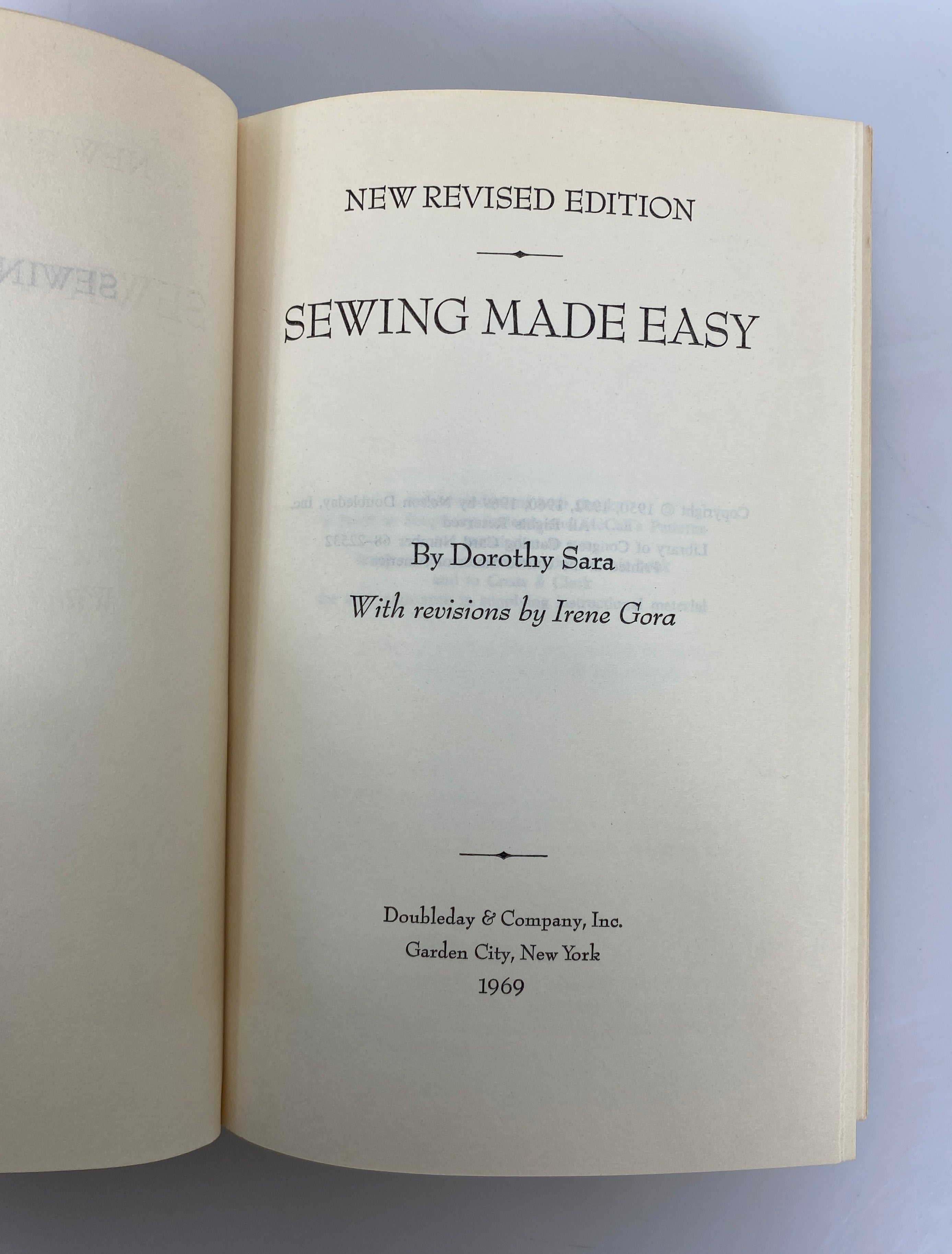 2 Vols: Singer Sewing Book (Picken)/Sewing Made Easy (Sara) 1950-69 HC