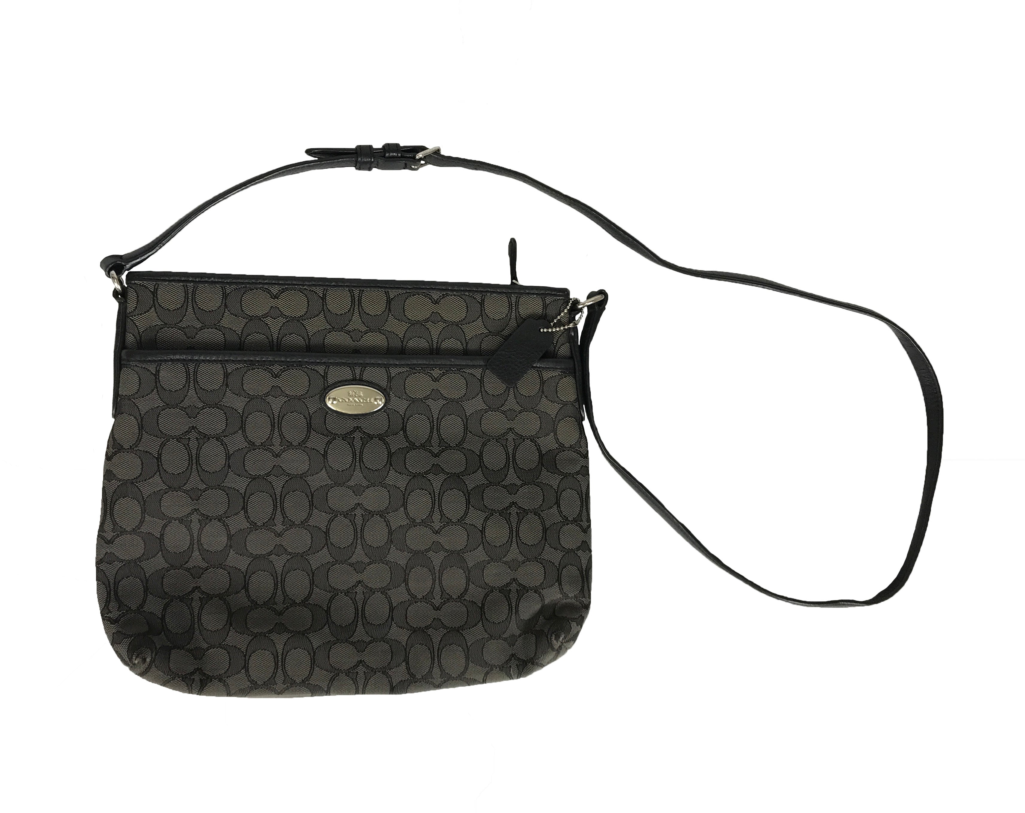 Coach Black Leather Cross-Body Bag