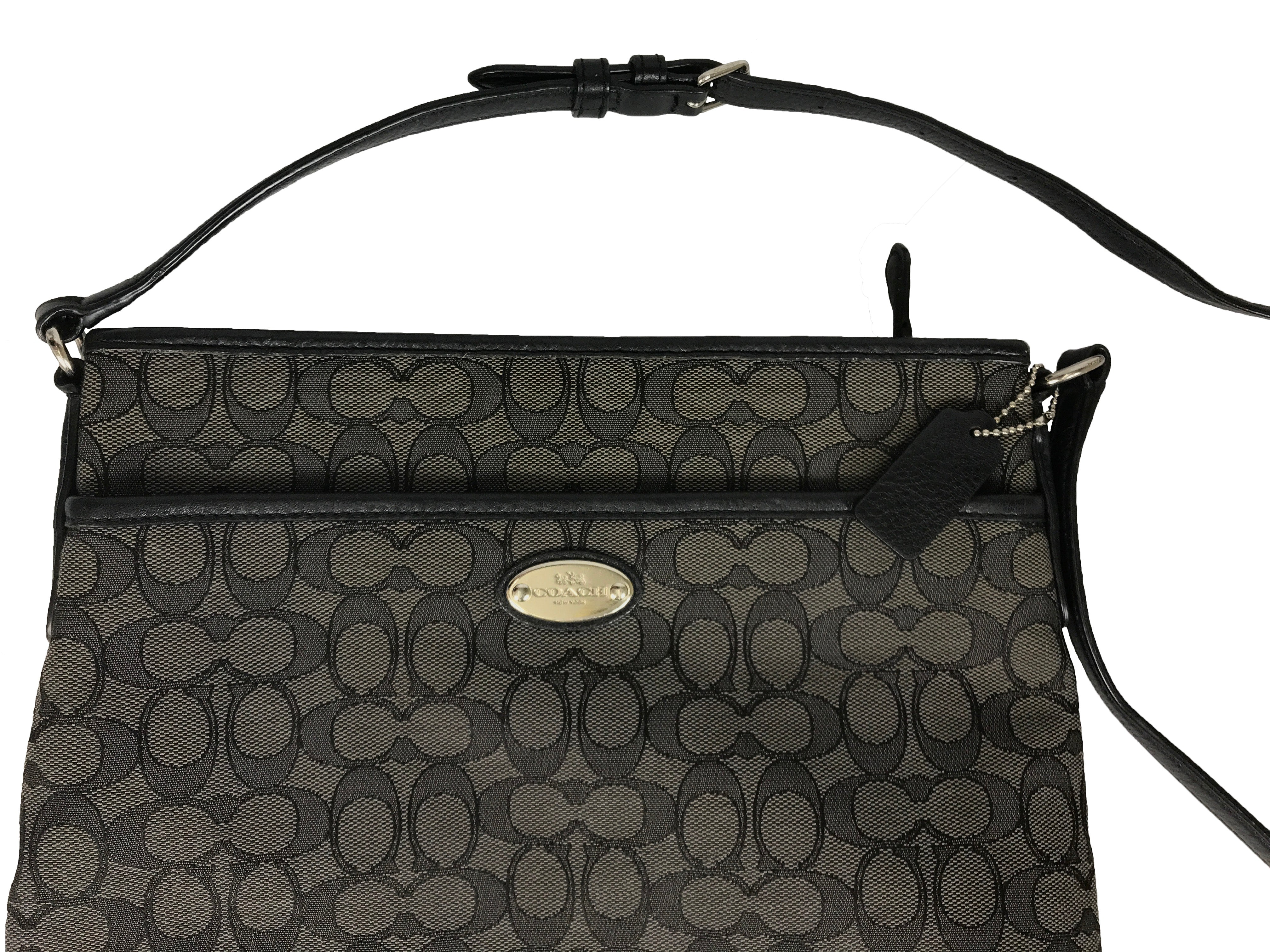 Coach Black Leather Cross-Body Bag