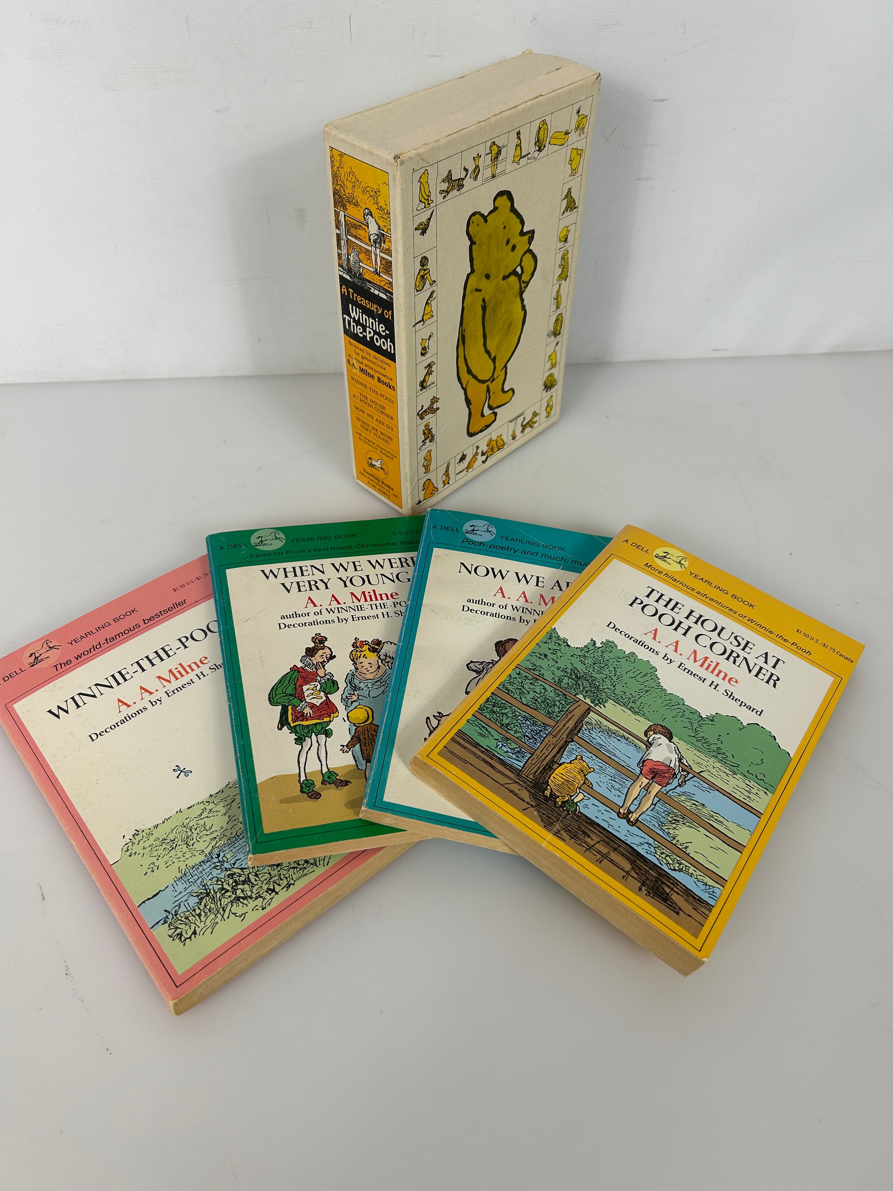 Vintage Treasury of Winnie The POOH By A. A. Milne 4 Paperback PB Box Set 1981