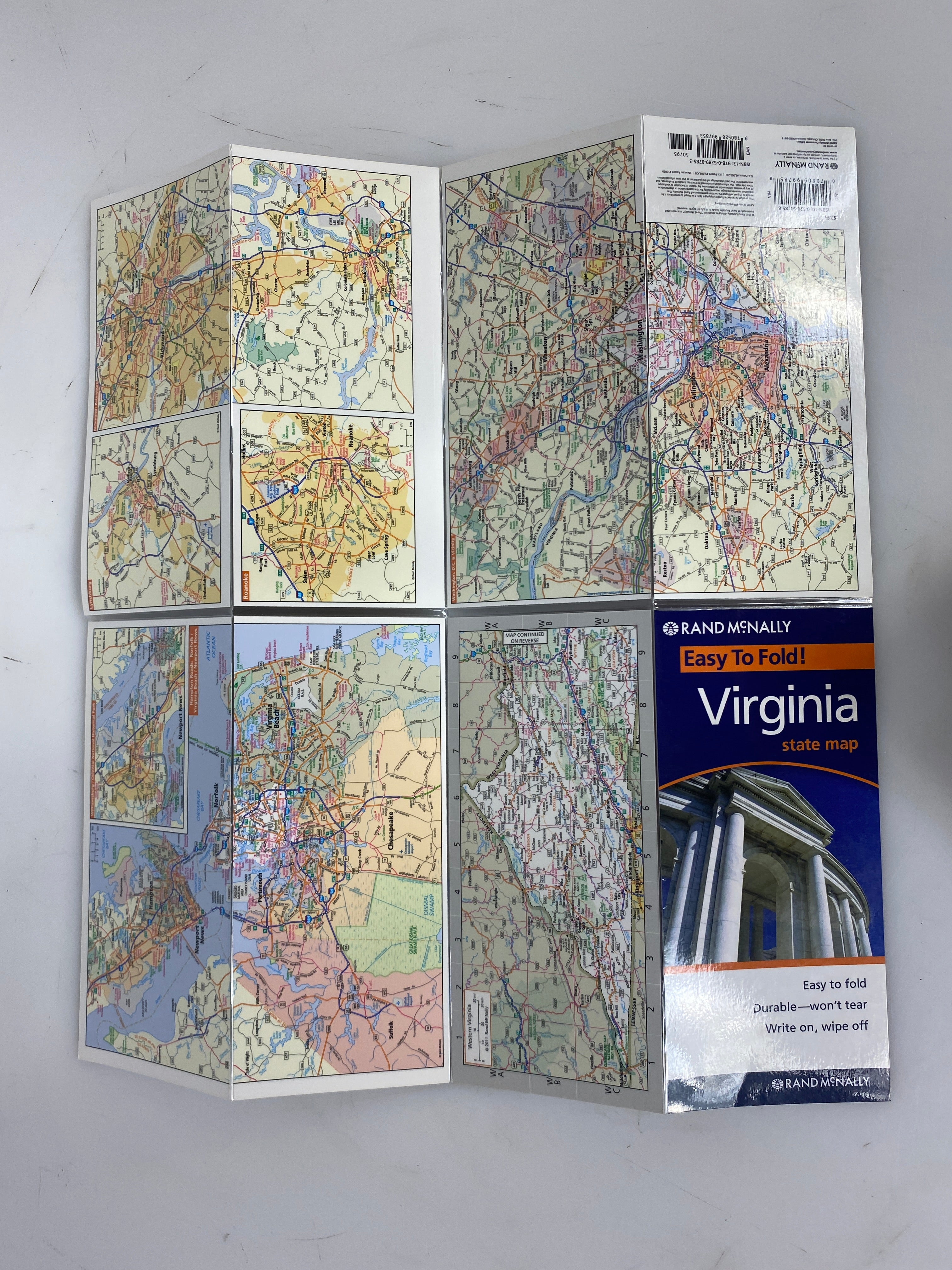 Lot of 2 Rand McNally Florida/Virginia State Maps