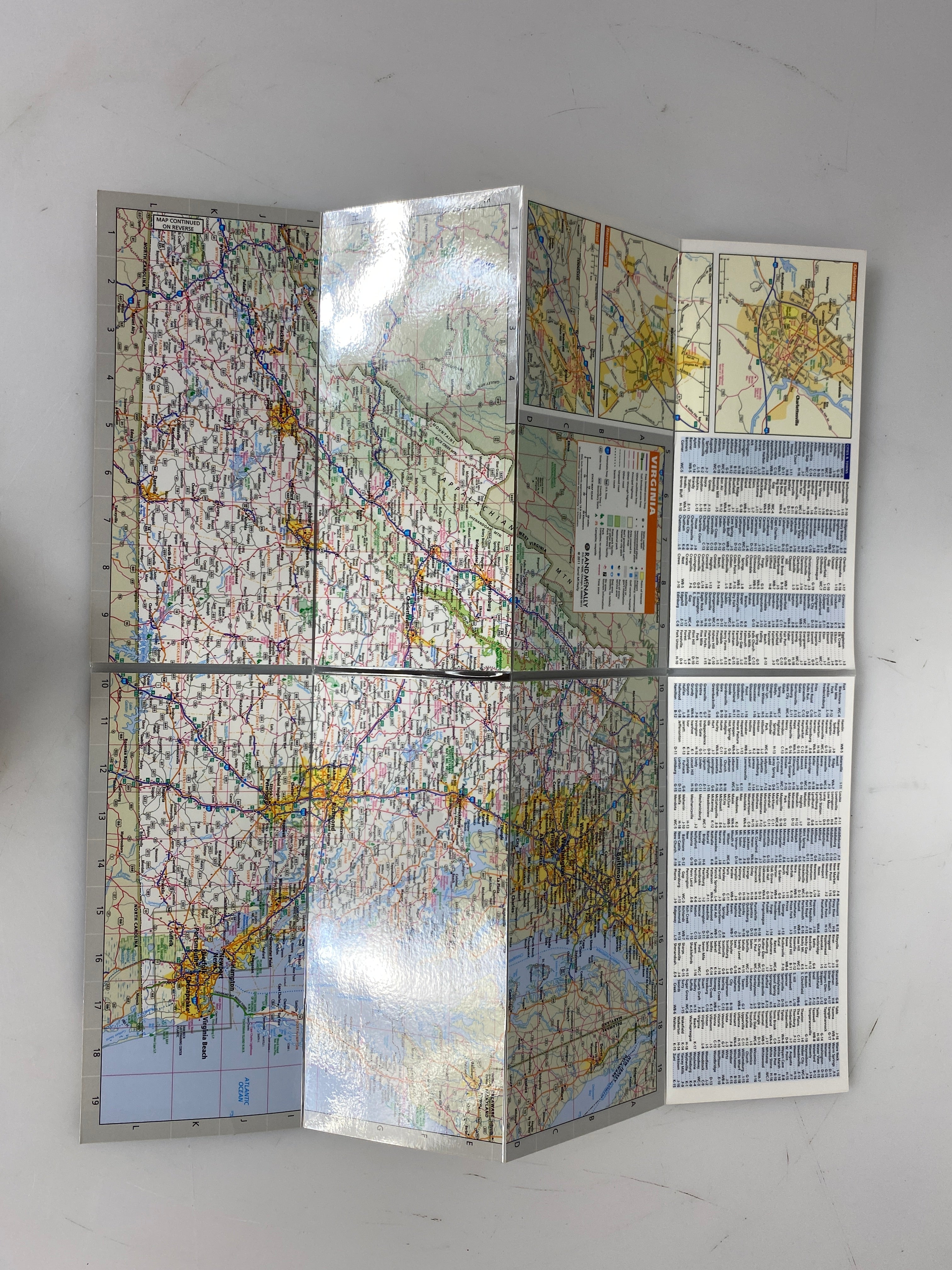 Lot of 2 Rand McNally Florida/Virginia State Maps