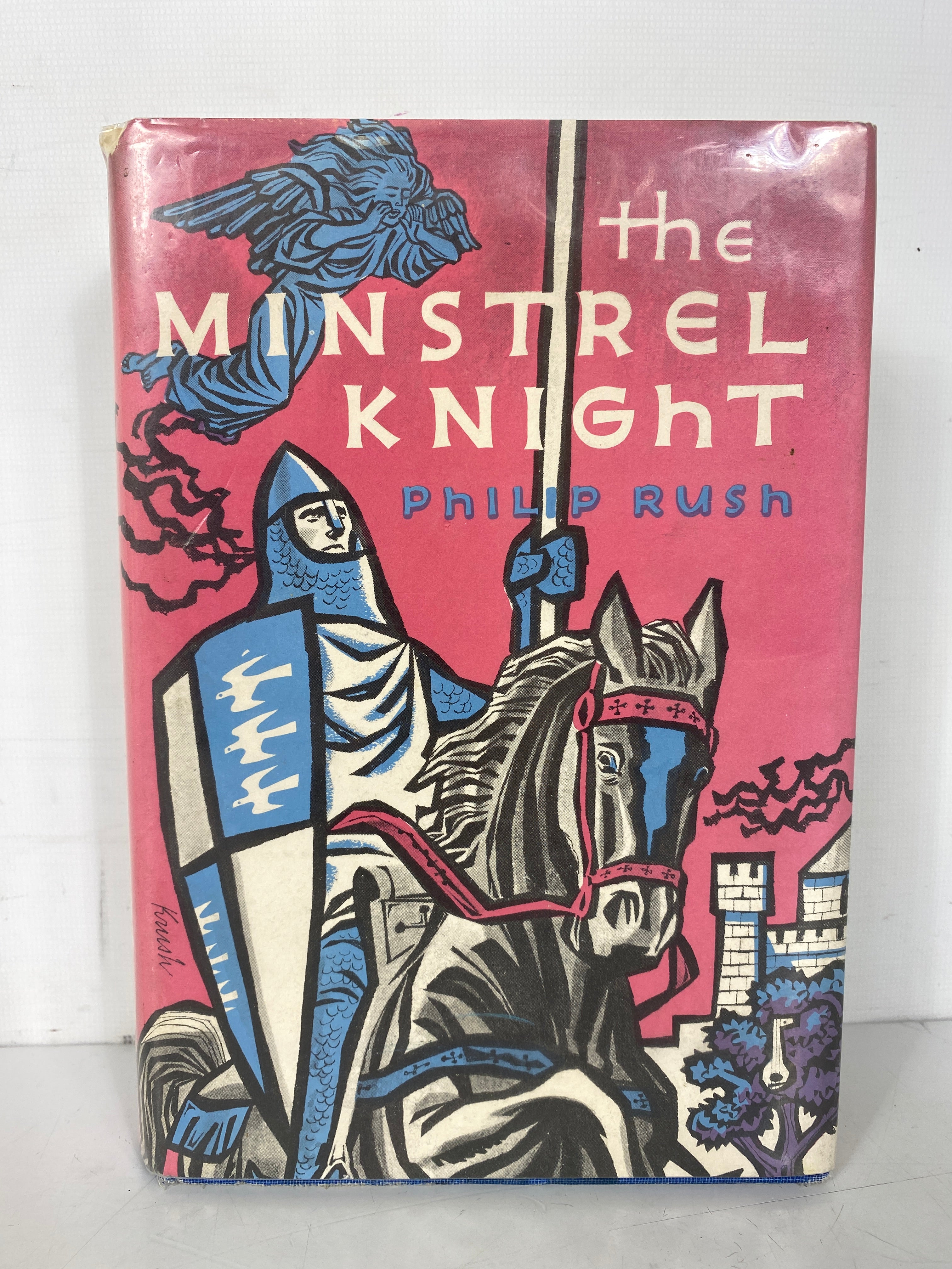 The Minstrel Knight by Philip Rush 1955 Bobbs-Merrill HCDJ Ex-Library