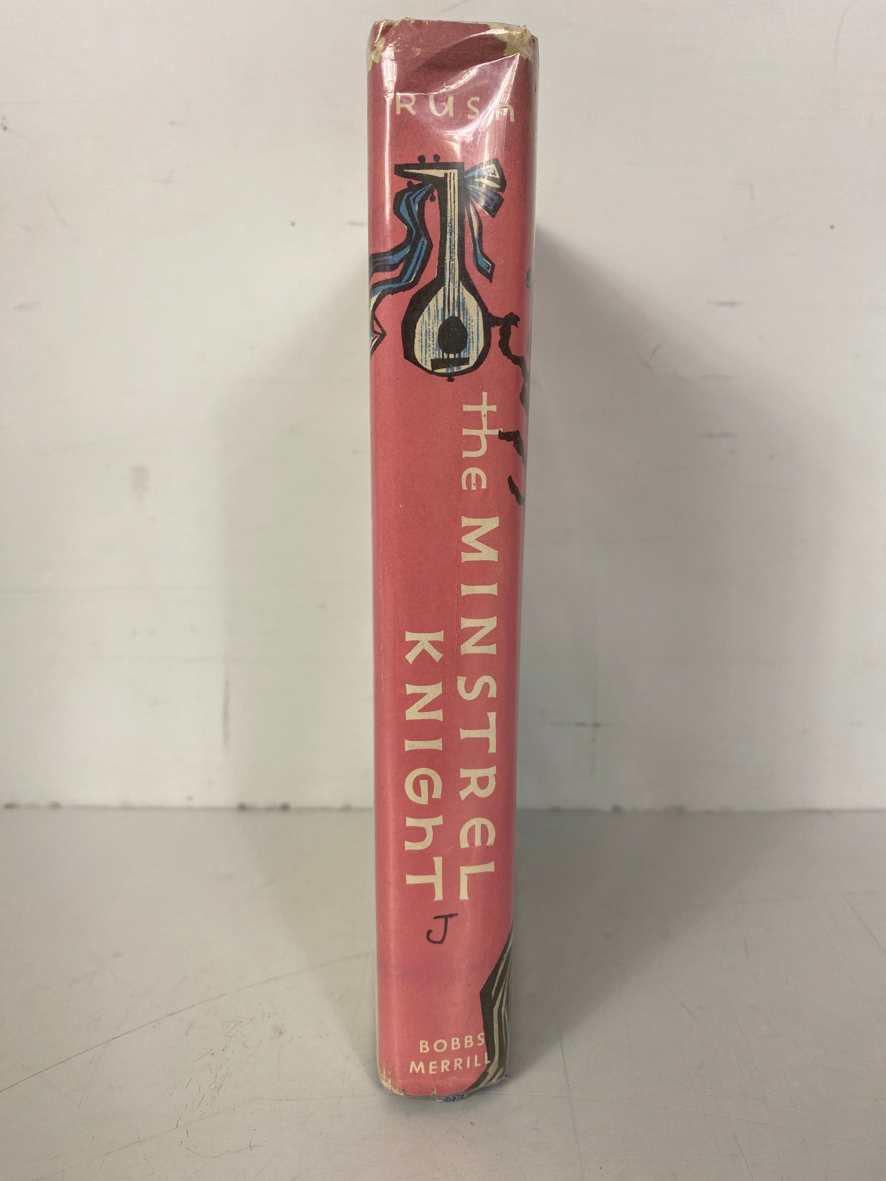 The Minstrel Knight by Philip Rush 1955 Bobbs-Merrill HCDJ Ex-Library